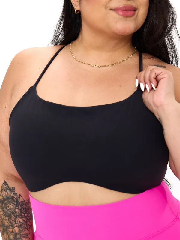 Poshknit Revolution Curve Sports Bra - Onyx Black sold by BuffBunny