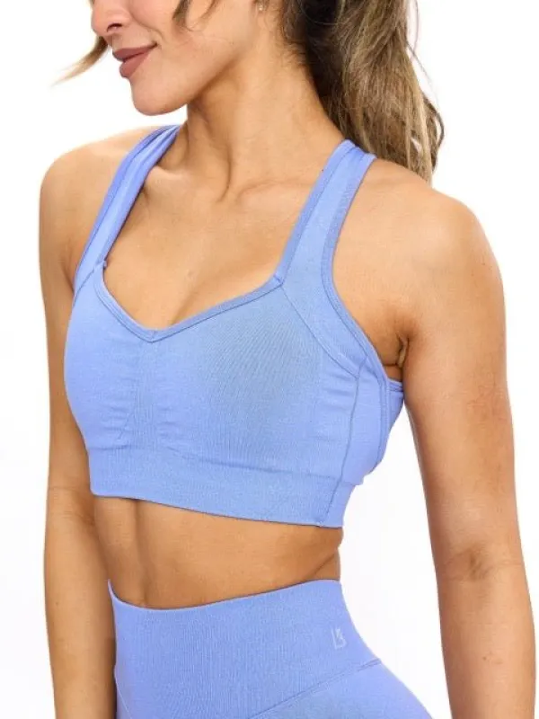 Vida Seamless Sports Bra - Azul sold by BuffBunny