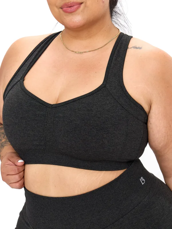 Vida Seamless Sports Bra - Charcoal sold by BuffBunny