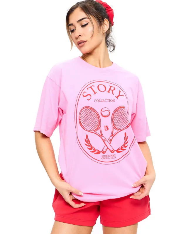 Story Short Sleeve Tee - Pink Sugar sold by BuffBunny