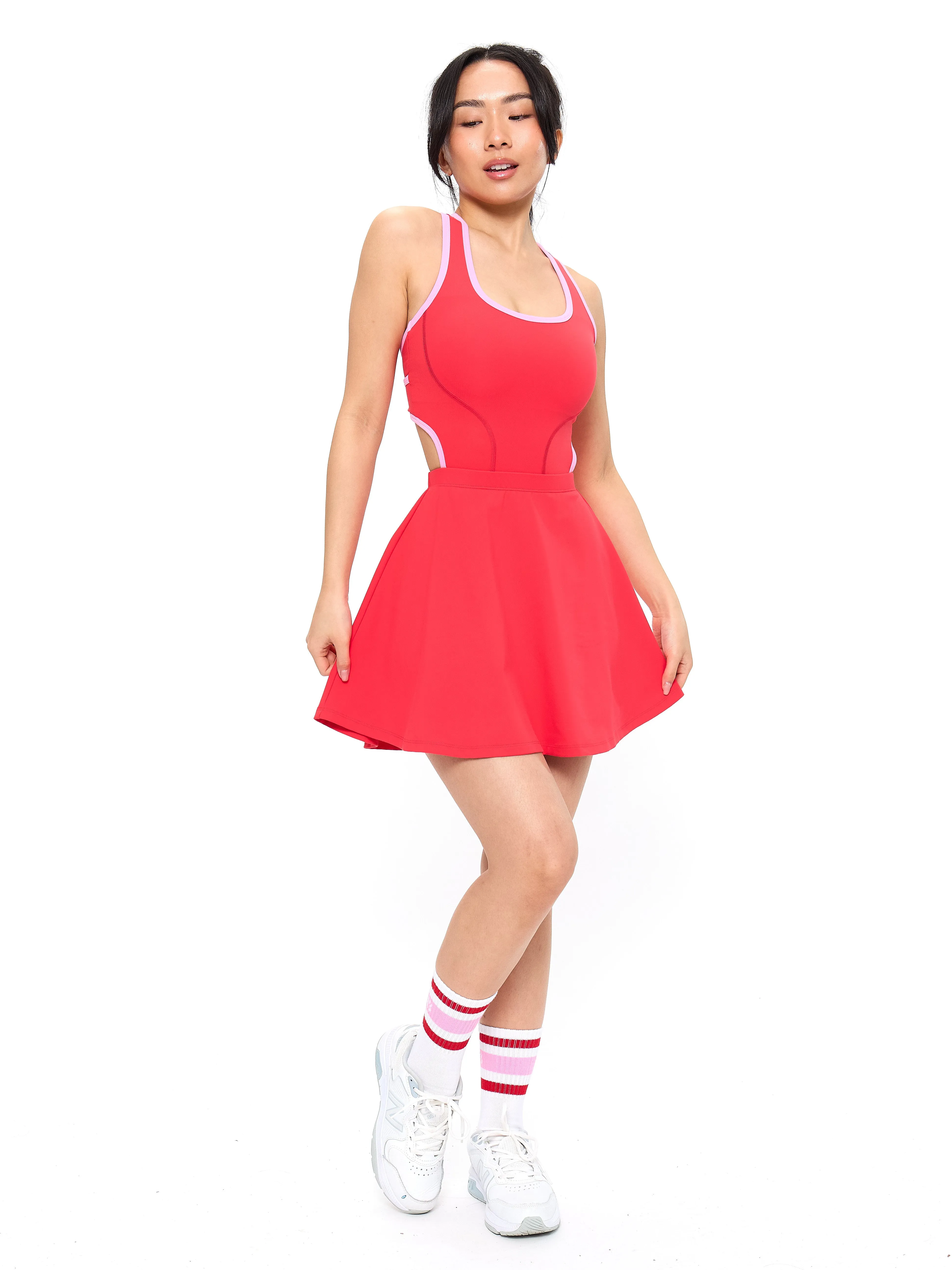Sporty Story Dress - Salsa Red sold by BuffBunny