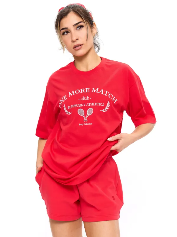 Match Short Sleeve Tee - Salsa Red made by BuffBunny