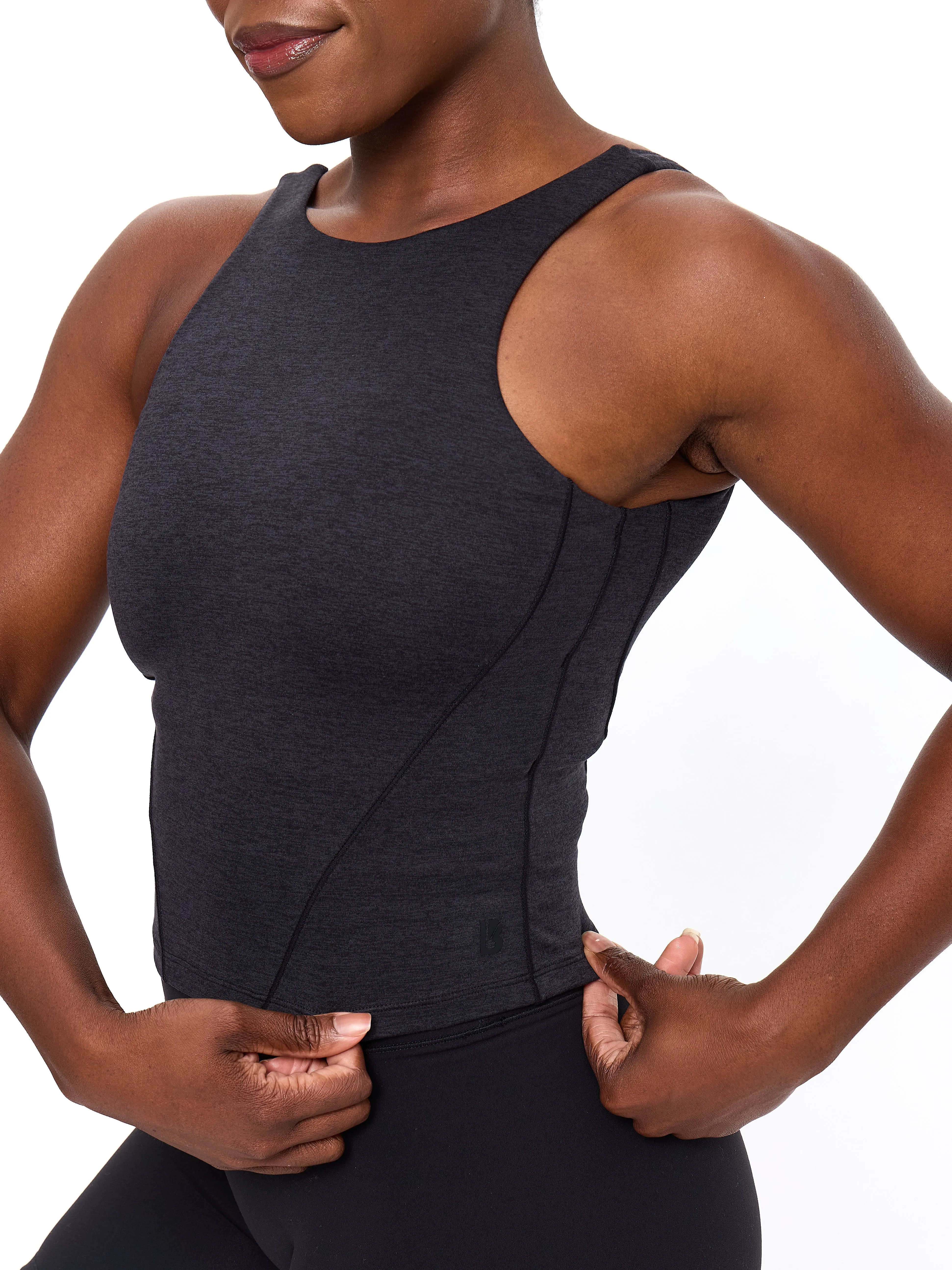 Dream Heather Tank - Onyx Black Heather sold by BuffBunny product image thumbnail 3