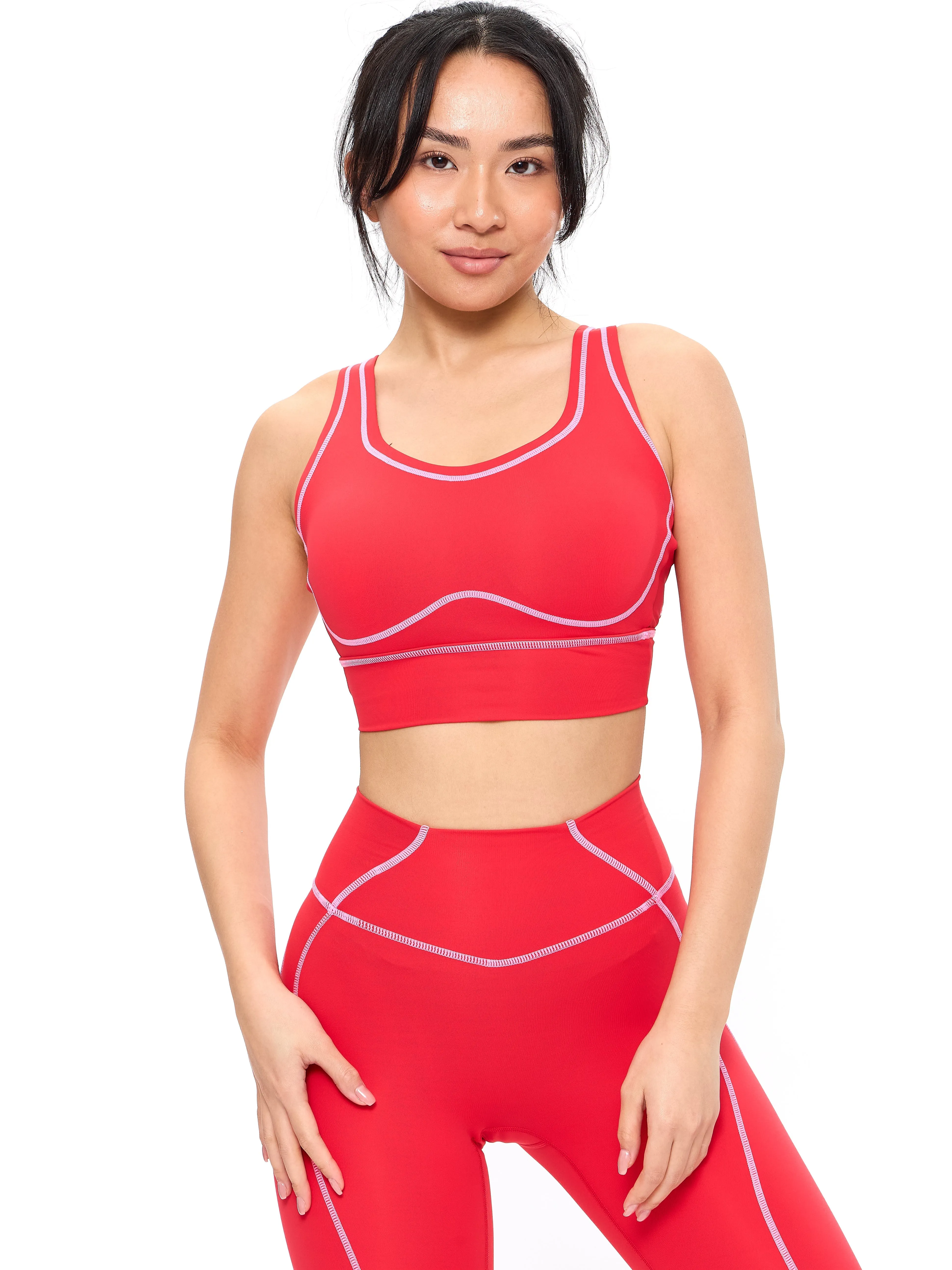 Airbrush Hourglass Sports Bra - Salsa Red sold by BuffBunny product image thumbnail 5