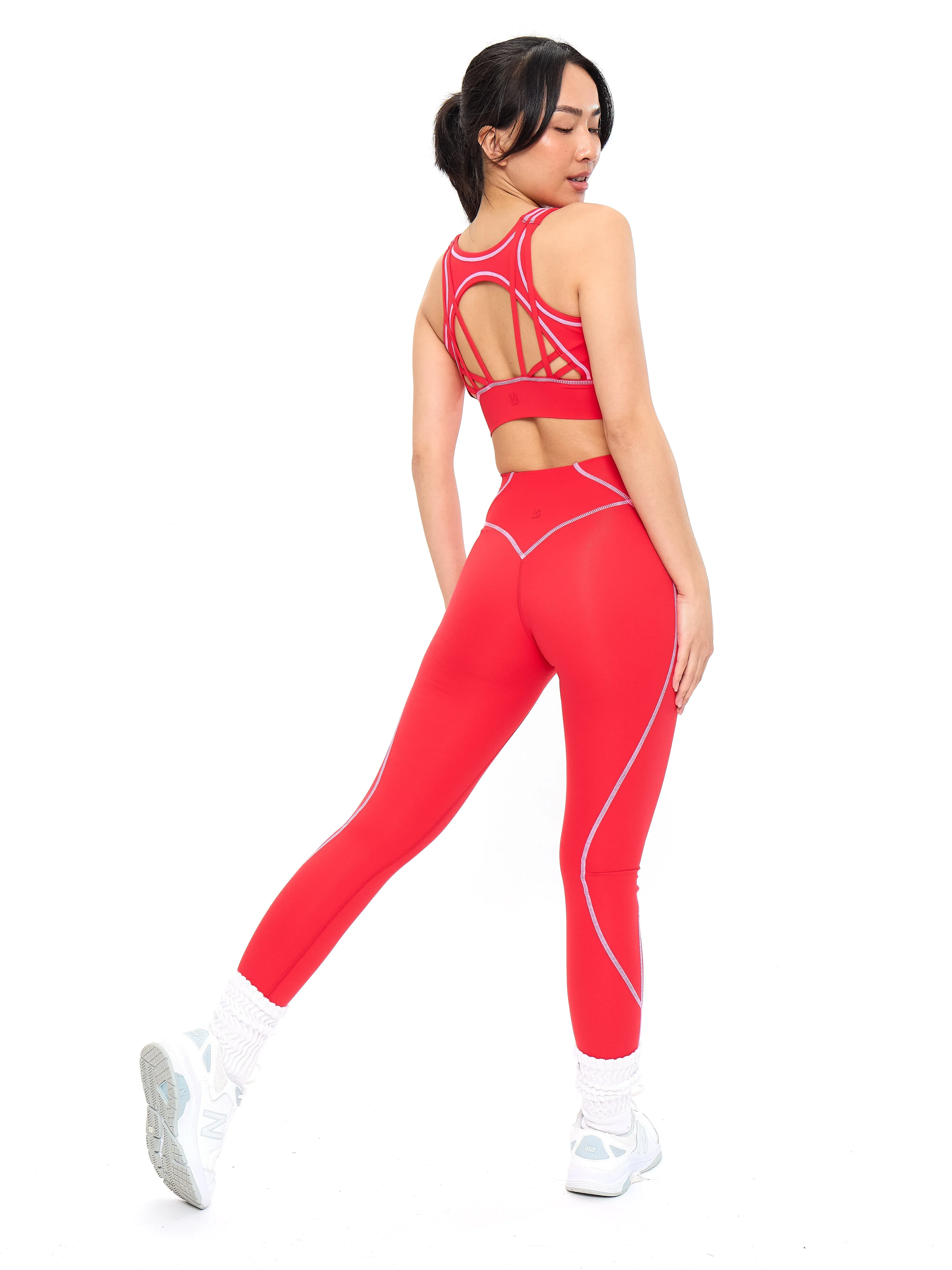 Airbrush Hourglass Sports Bra - Salsa Red sold by BuffBunny product image thumbnail 2