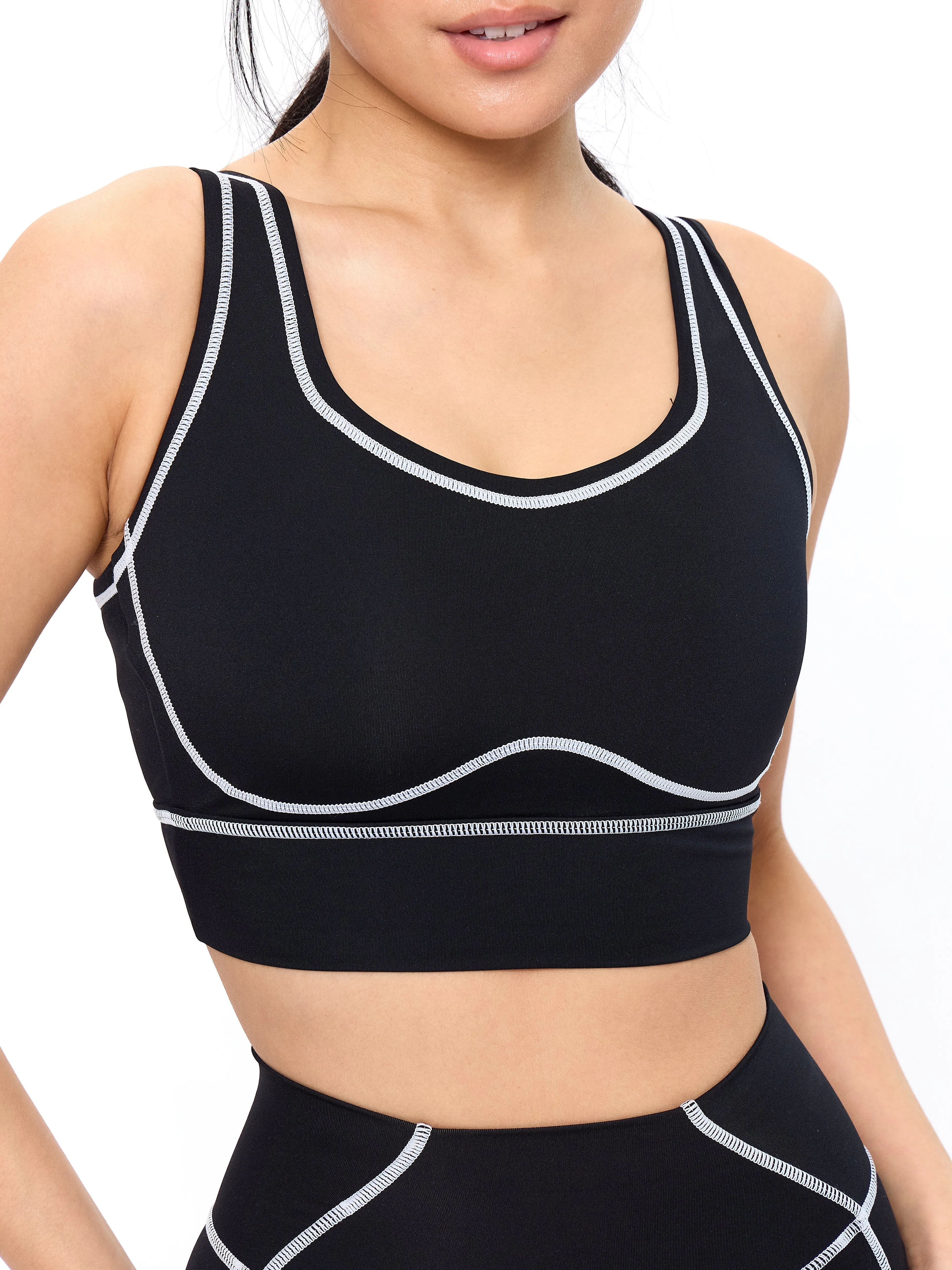 Airbrush Hourglass Sports Bra - Onyx Black sold by BuffBunny product image thumbnail 3