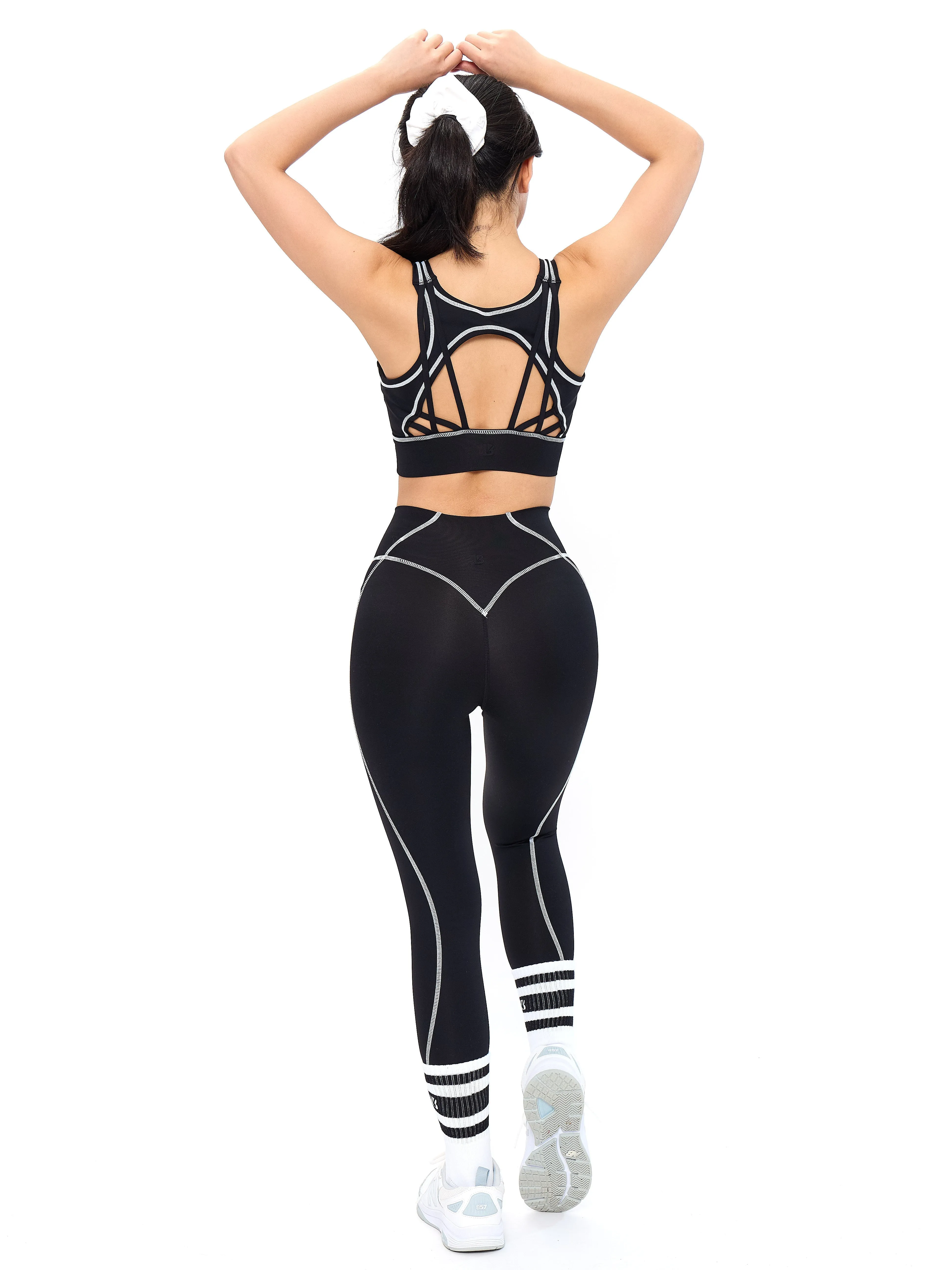 Airbrush Hourglass Sports Bra - Onyx Black sold by BuffBunny product image thumbnail 5
