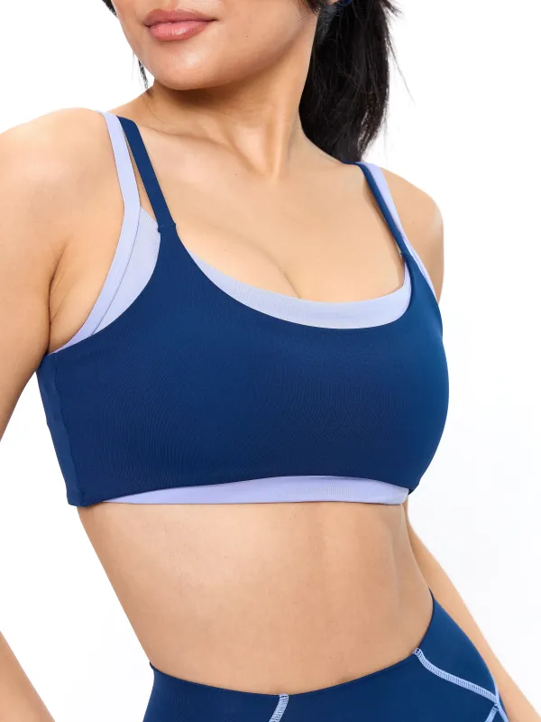 Story Sports Bra - Indigo Shadow sold by BuffBunny