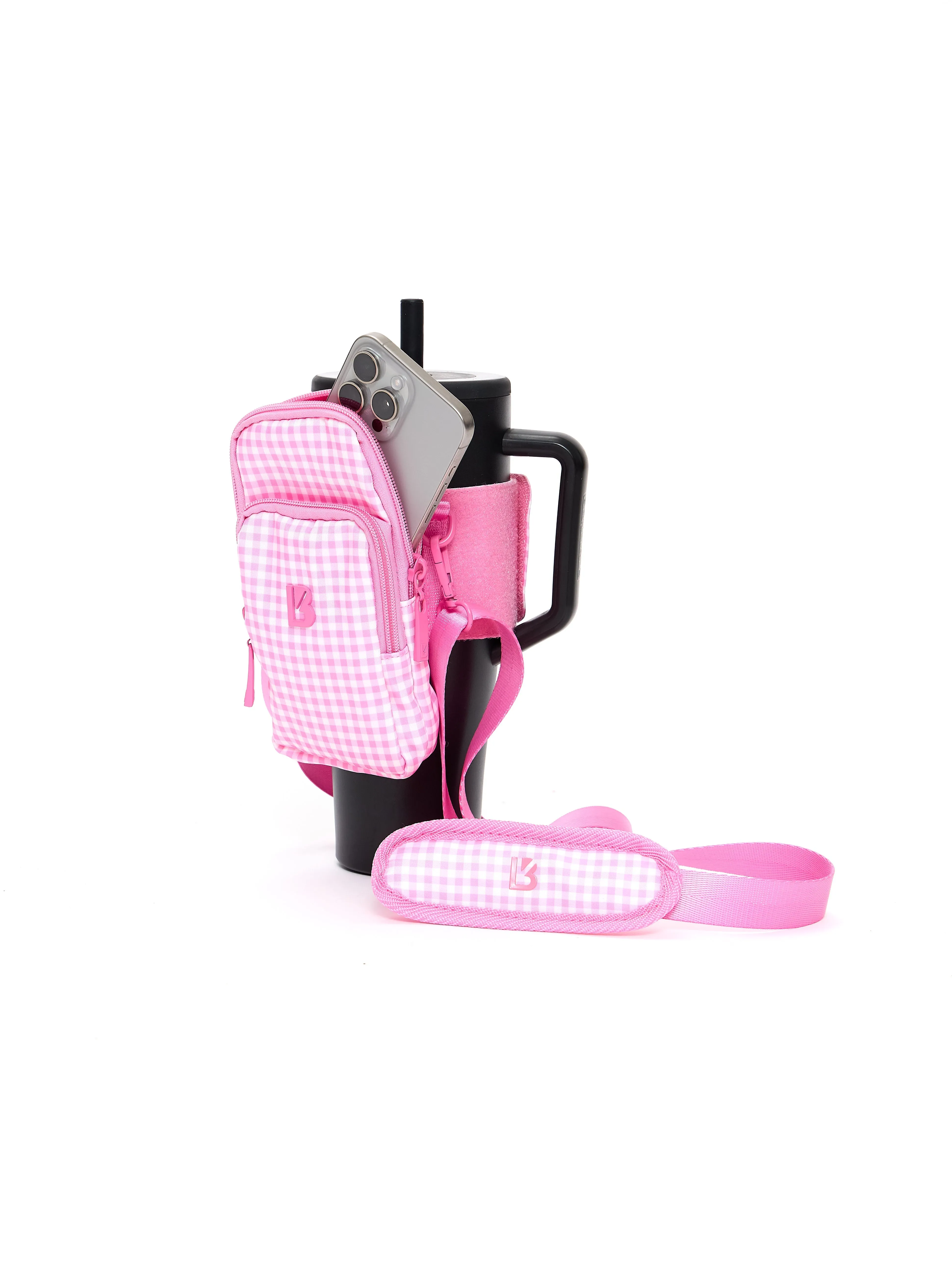 Water Bottle Sleeve - Pink Gingham sold by BuffBunny product image thumbnail 5