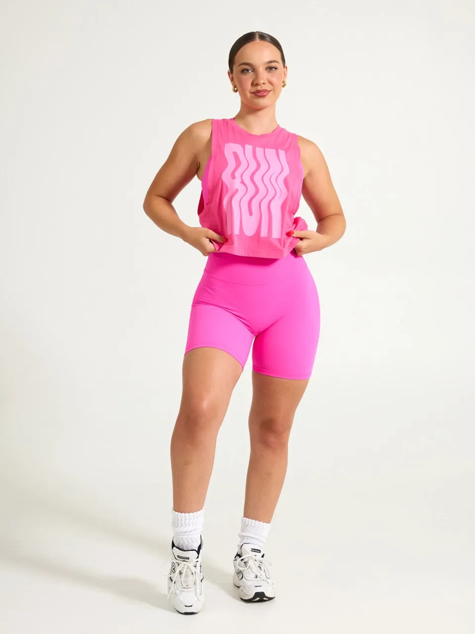 Run Crop Tank - Pink Crush sold by BuffBunny product image thumbnail 2