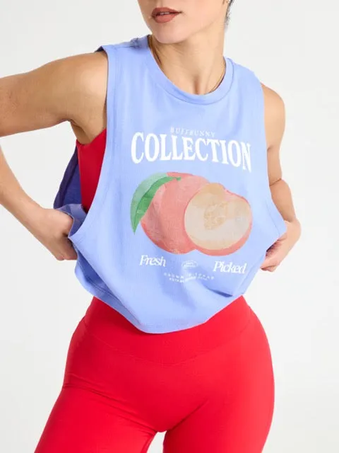 Market Crop Tank - Rainwater Blue sold by BuffBunny