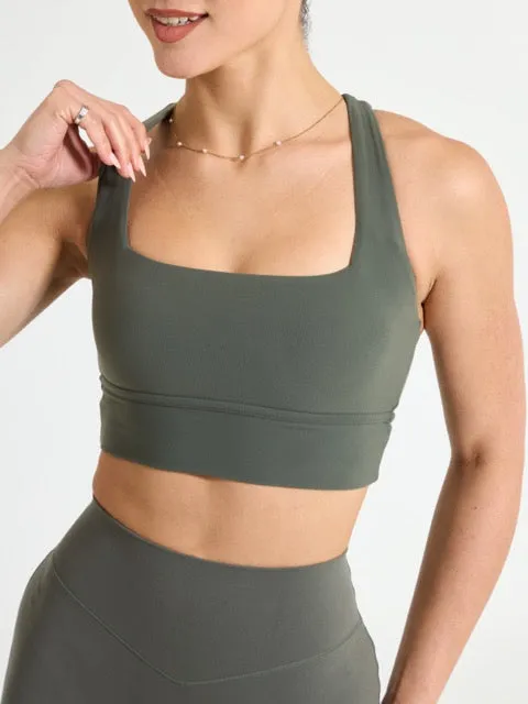 Revolution Sports Bra - Shadow Sage sold by BuffBunny