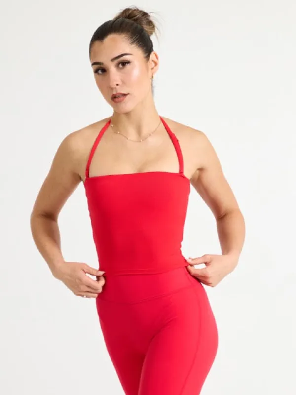 Butter Bandeau Crop - Salsa Red sold by BuffBunny