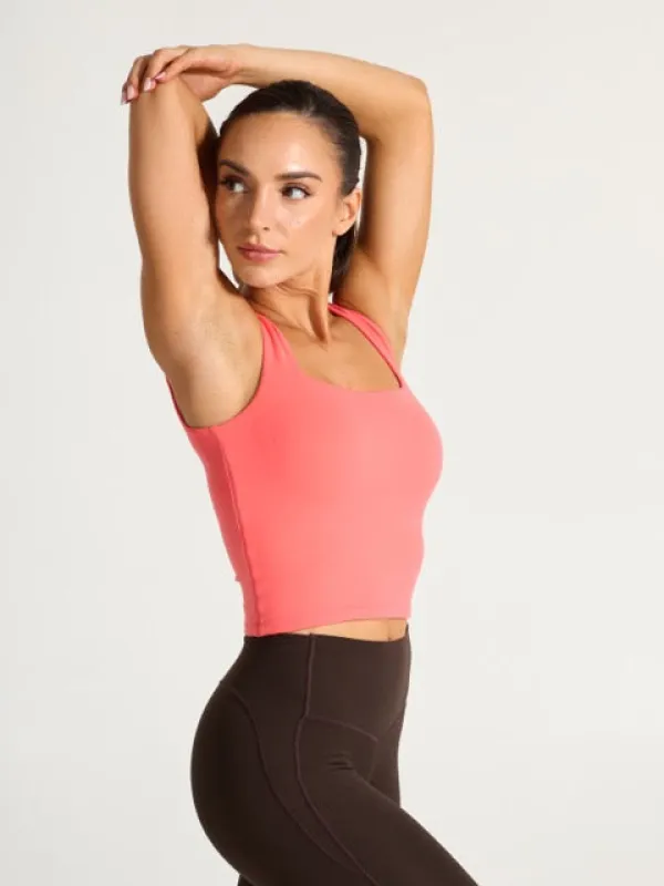 Butter Square Neck Waist Tank - Tequila Sunrise made by BuffBunny