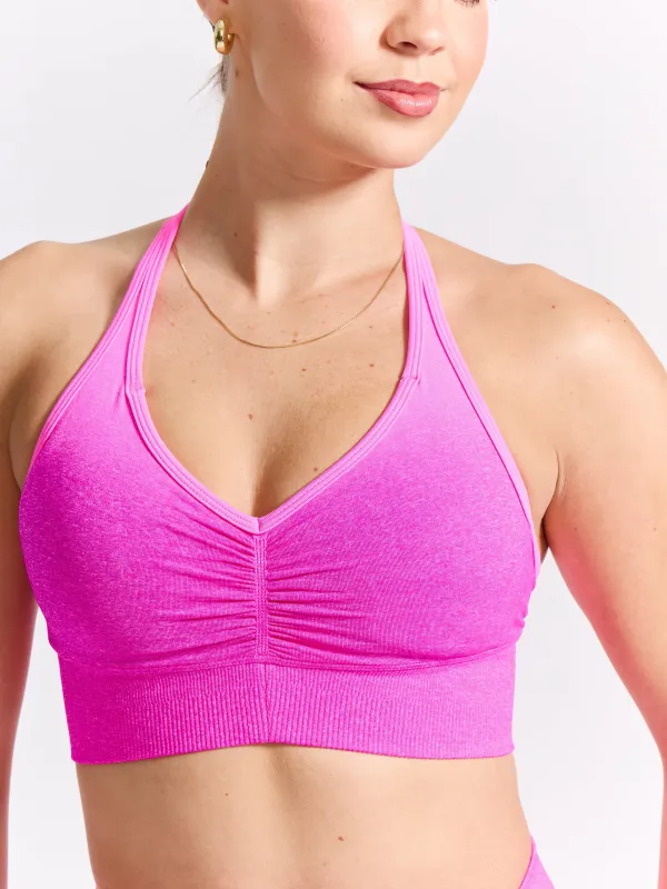 Halter Seamless Sports Bra - Hot Pink Ombre sold by BuffBunny
