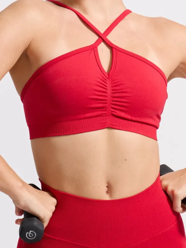 Wonder Seamless Sports Bra - Lipstick Red sold by BuffBunny