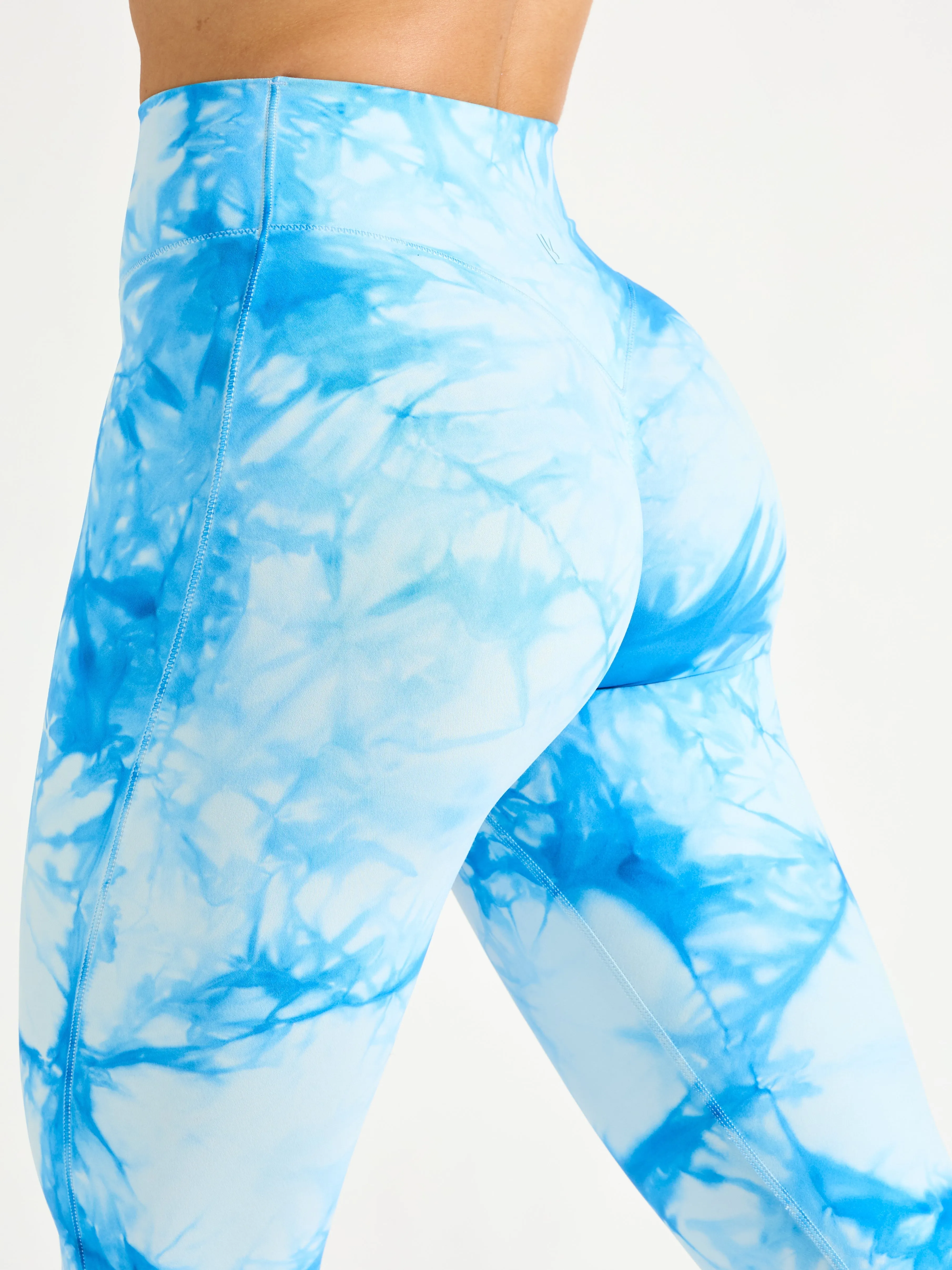 Aggressive Scrunch Flare Legging - Blue Bubbles Tie Dye sold by BuffBunny