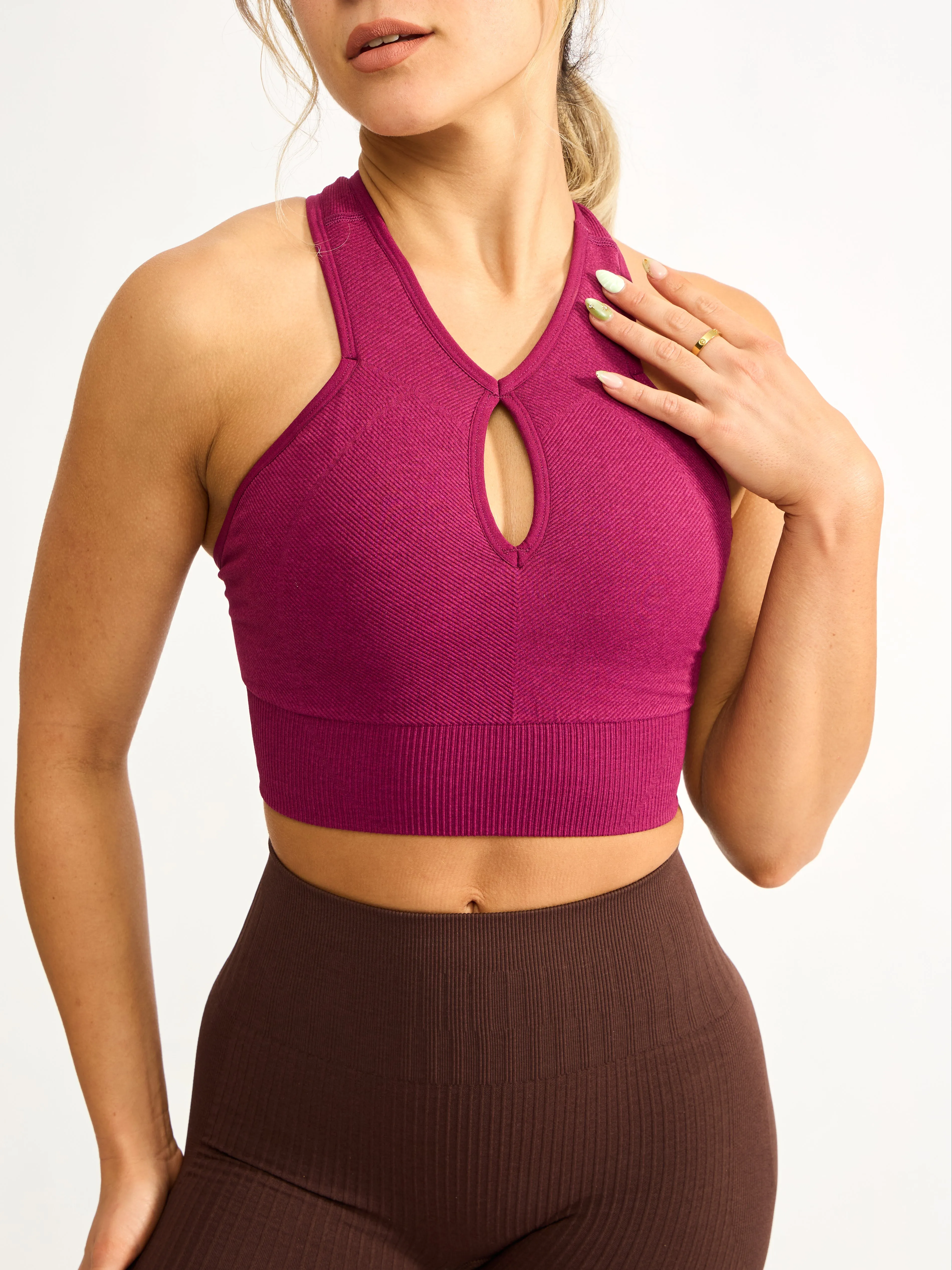 Sphynx Seamless Sports Bra - Empire Rose sold by BuffBunny