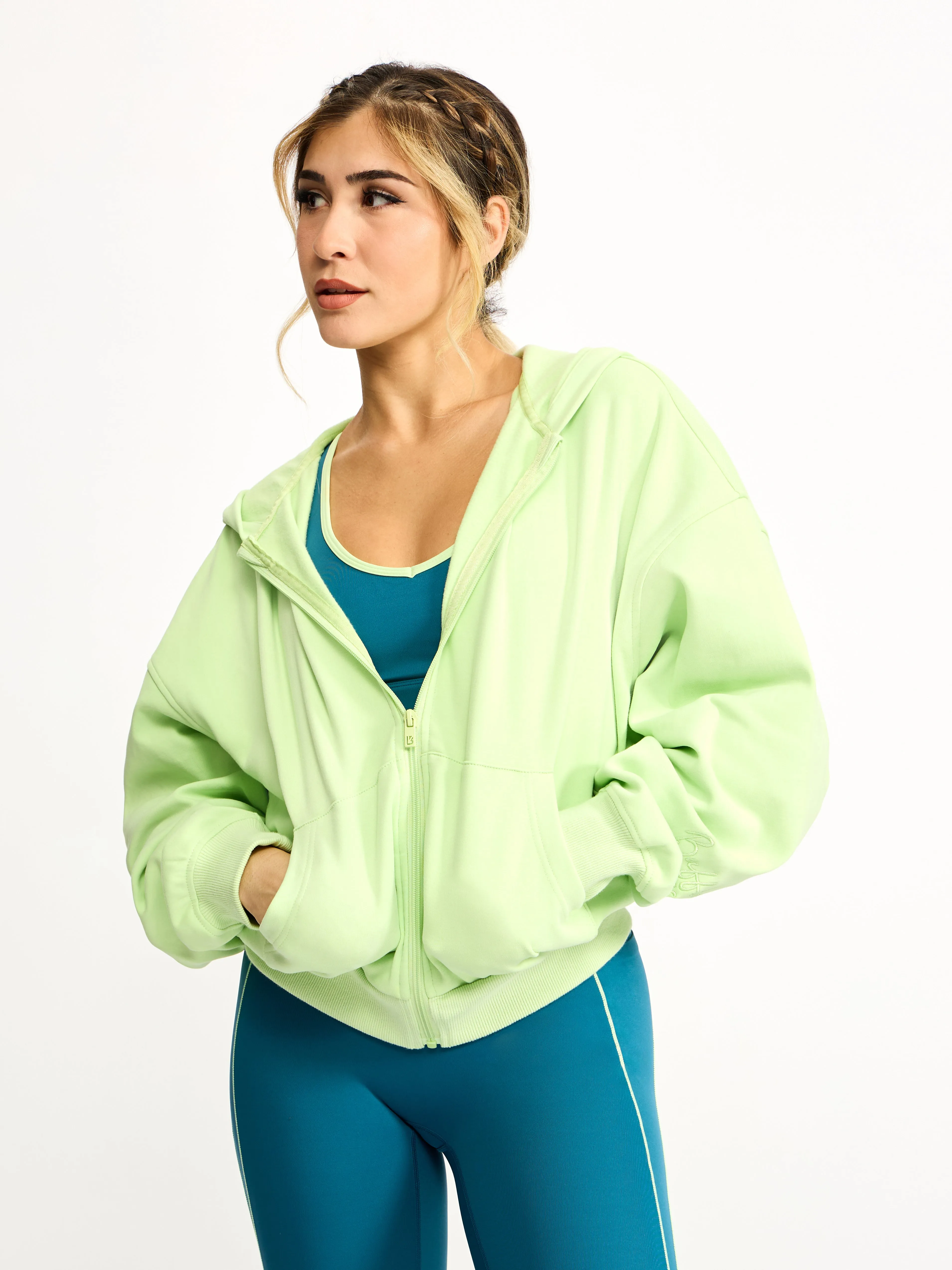 Full Zip Cloud Hoodie - Lima Bean sold by BuffBunny product image thumbnail 5