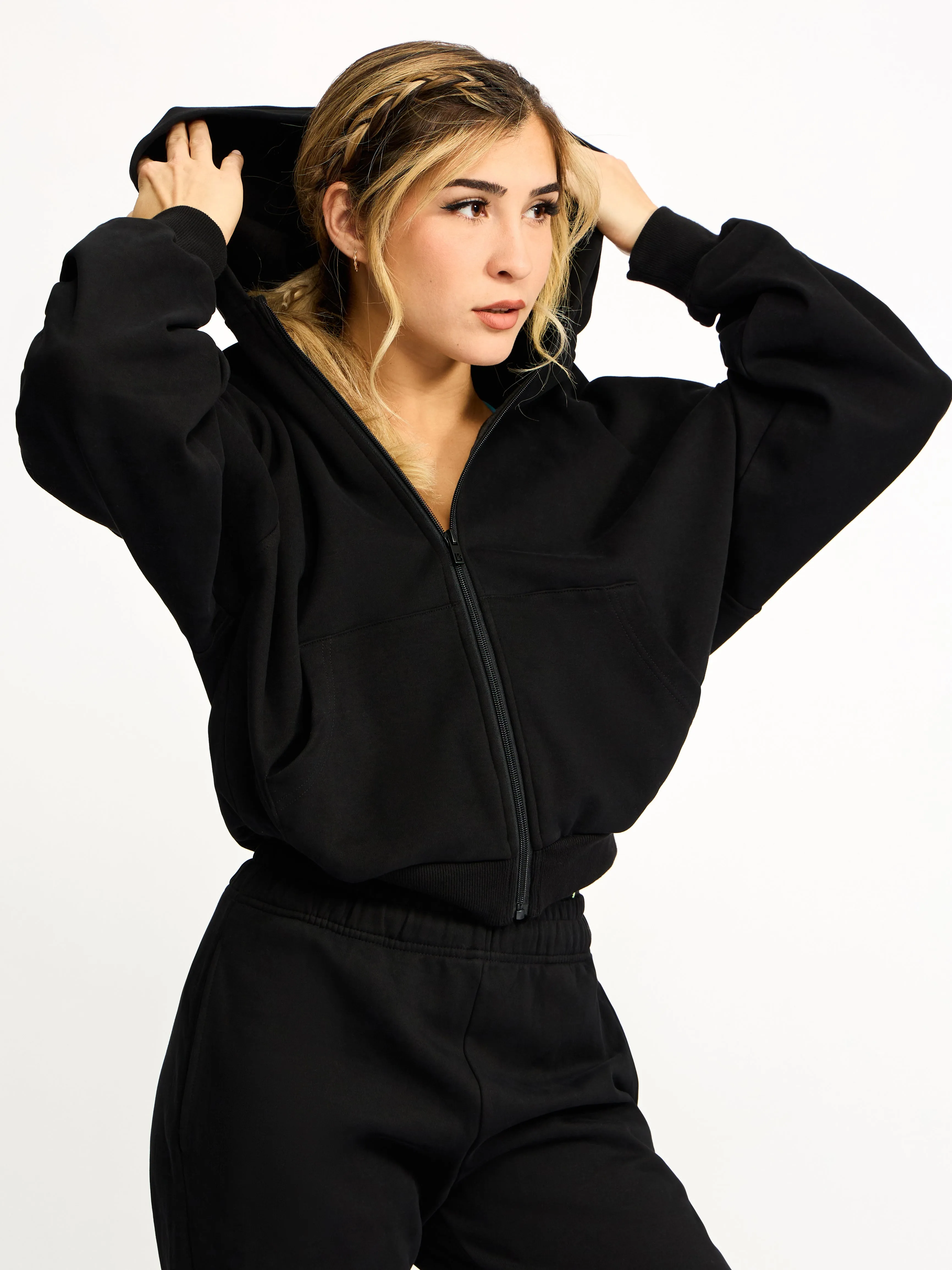 Full Zip Cloud Hoodie - Onyx Black sold by BuffBunny product image thumbnail 5