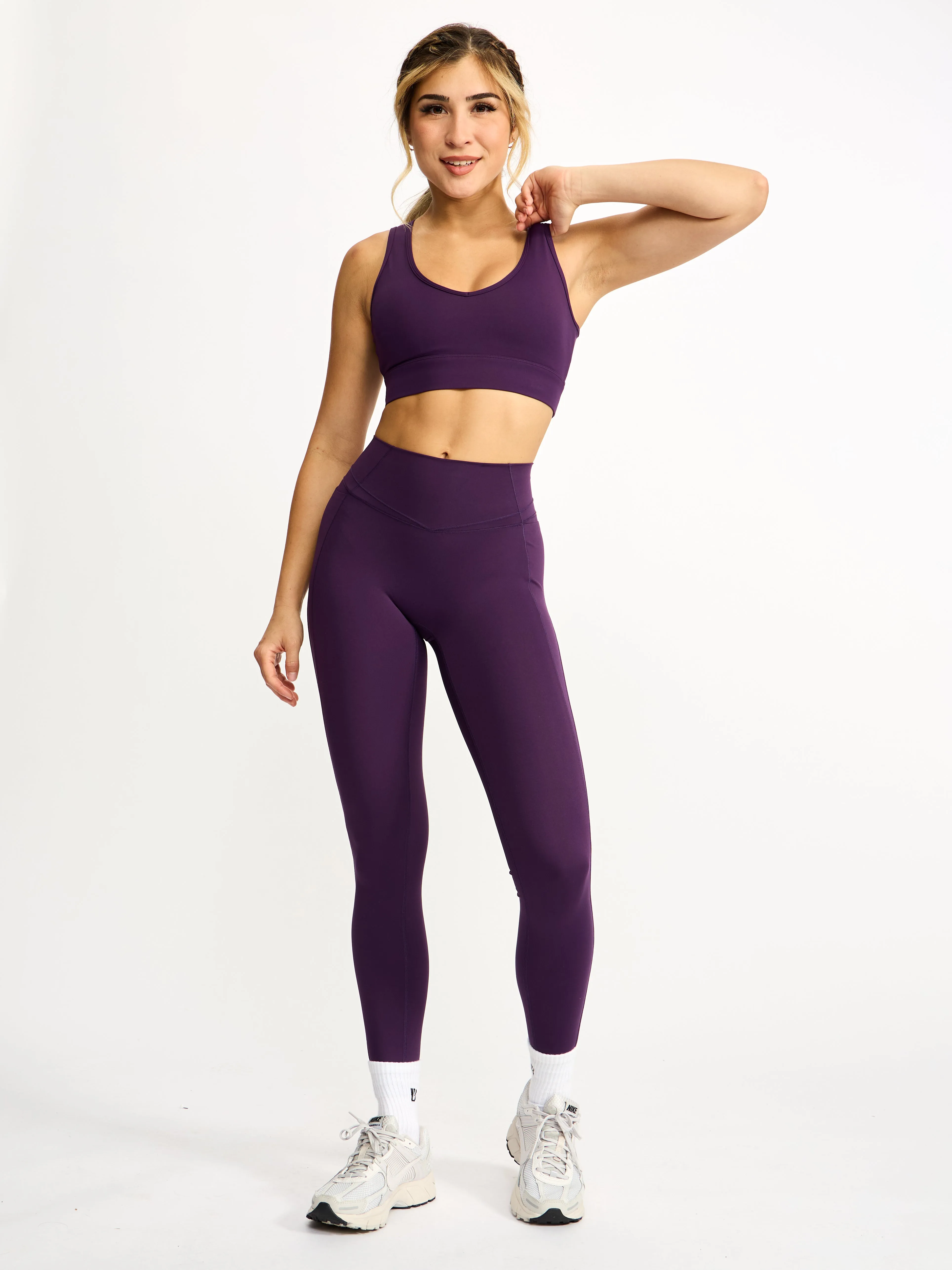 Everyday Airbrush Pocket Legging - Eggplant Purple sold by BuffBunny product image thumbnail 4