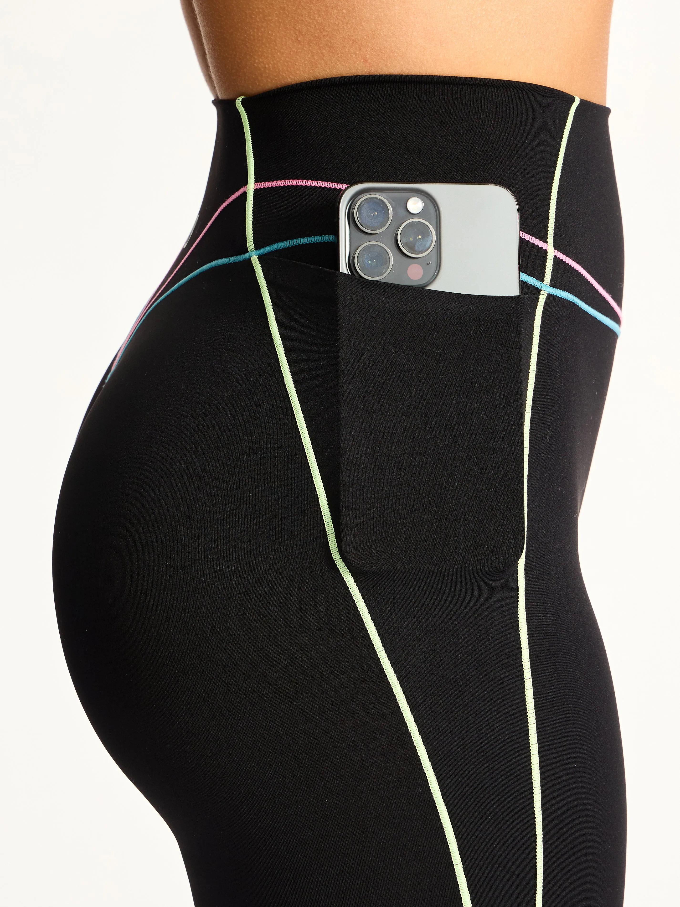 Everyday Airbrush Pocket Legging - Black Multi sold by BuffBunny product image thumbnail 3