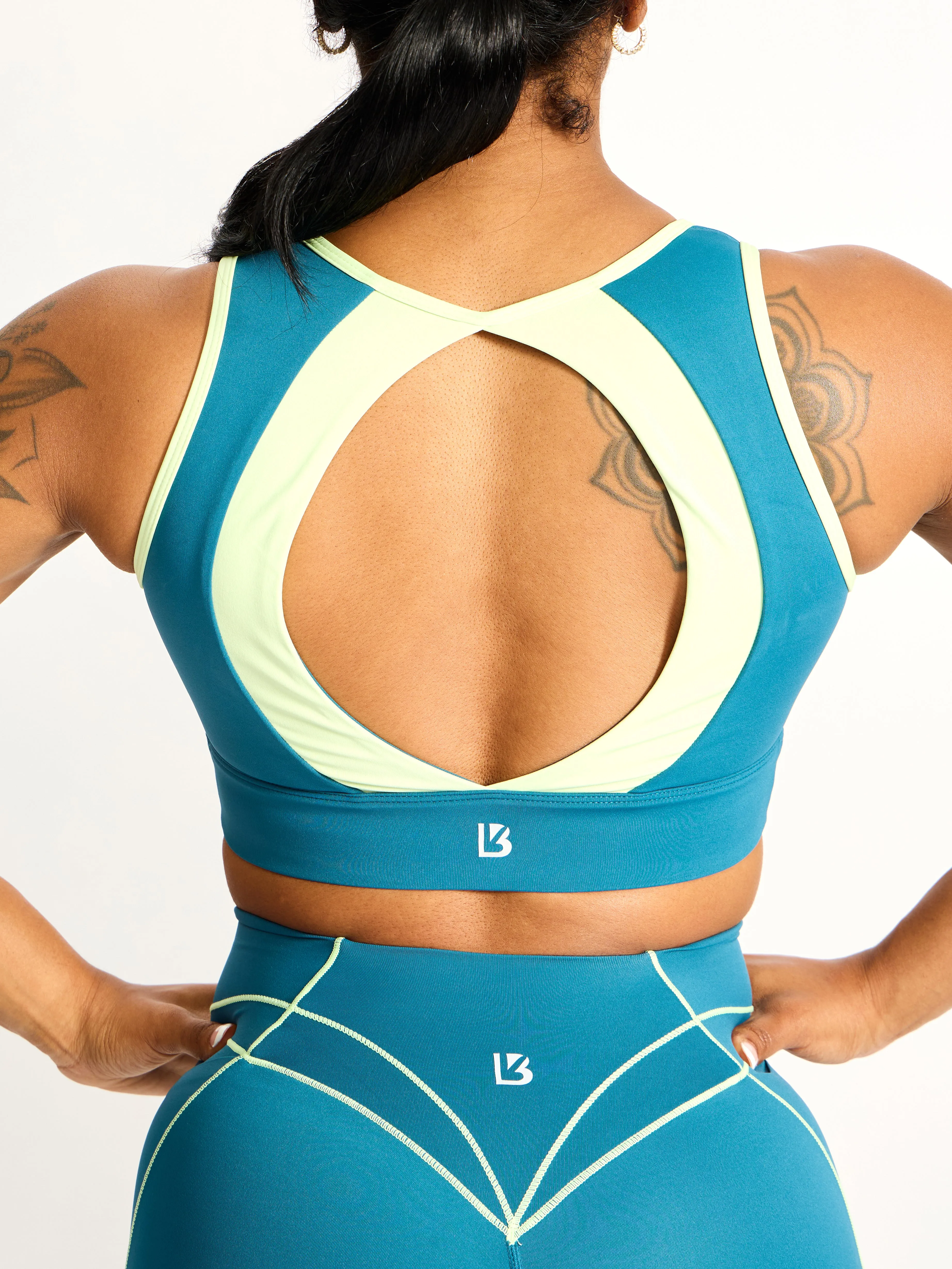 Airbrush Maraschino Sports Bra - Nile Multi sold by BuffBunny product image thumbnail 2