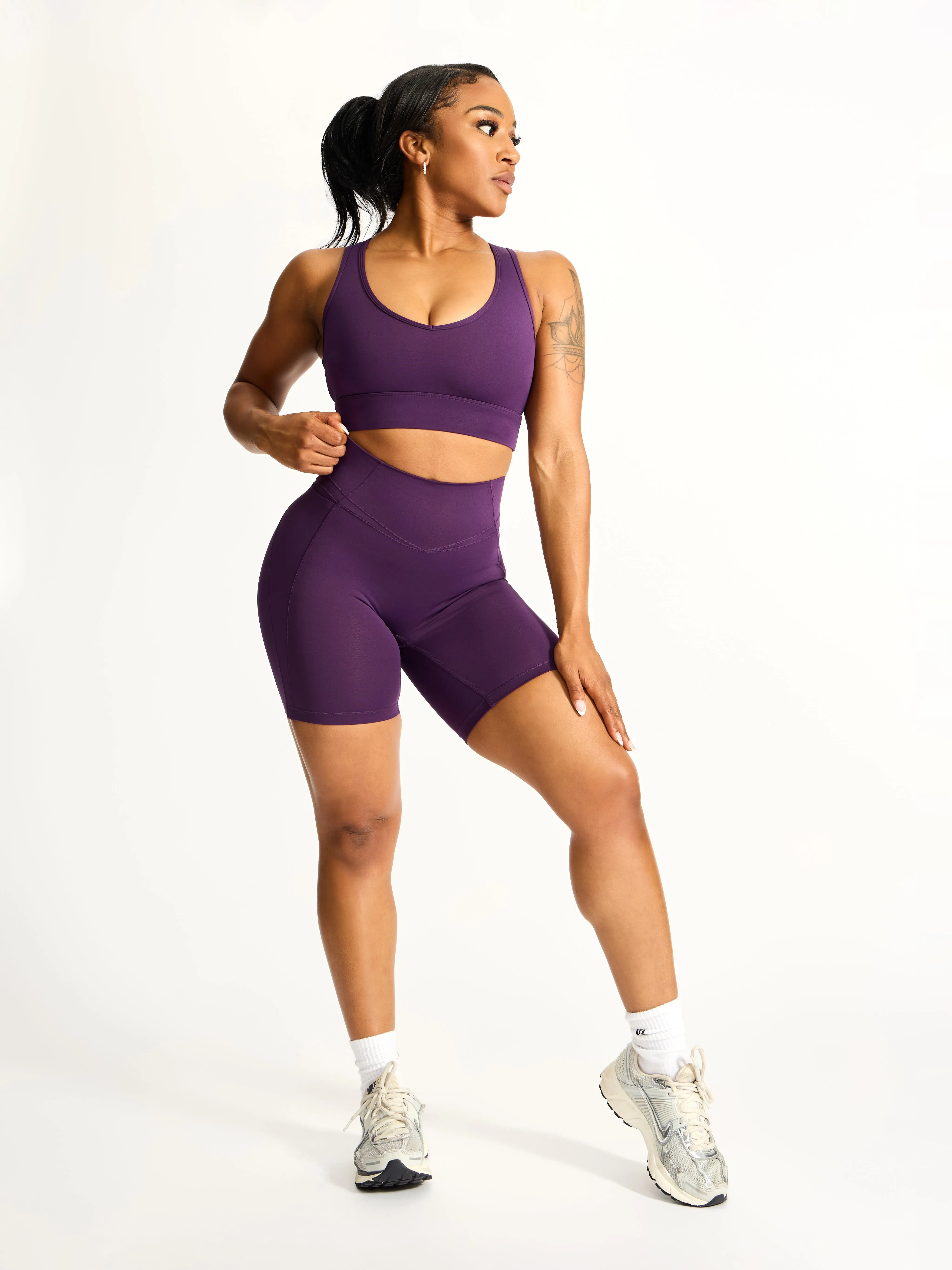 Everyday Airbrush Pocket Short 7" - Eggplant Purple sold by BuffBunny product image thumbnail 2