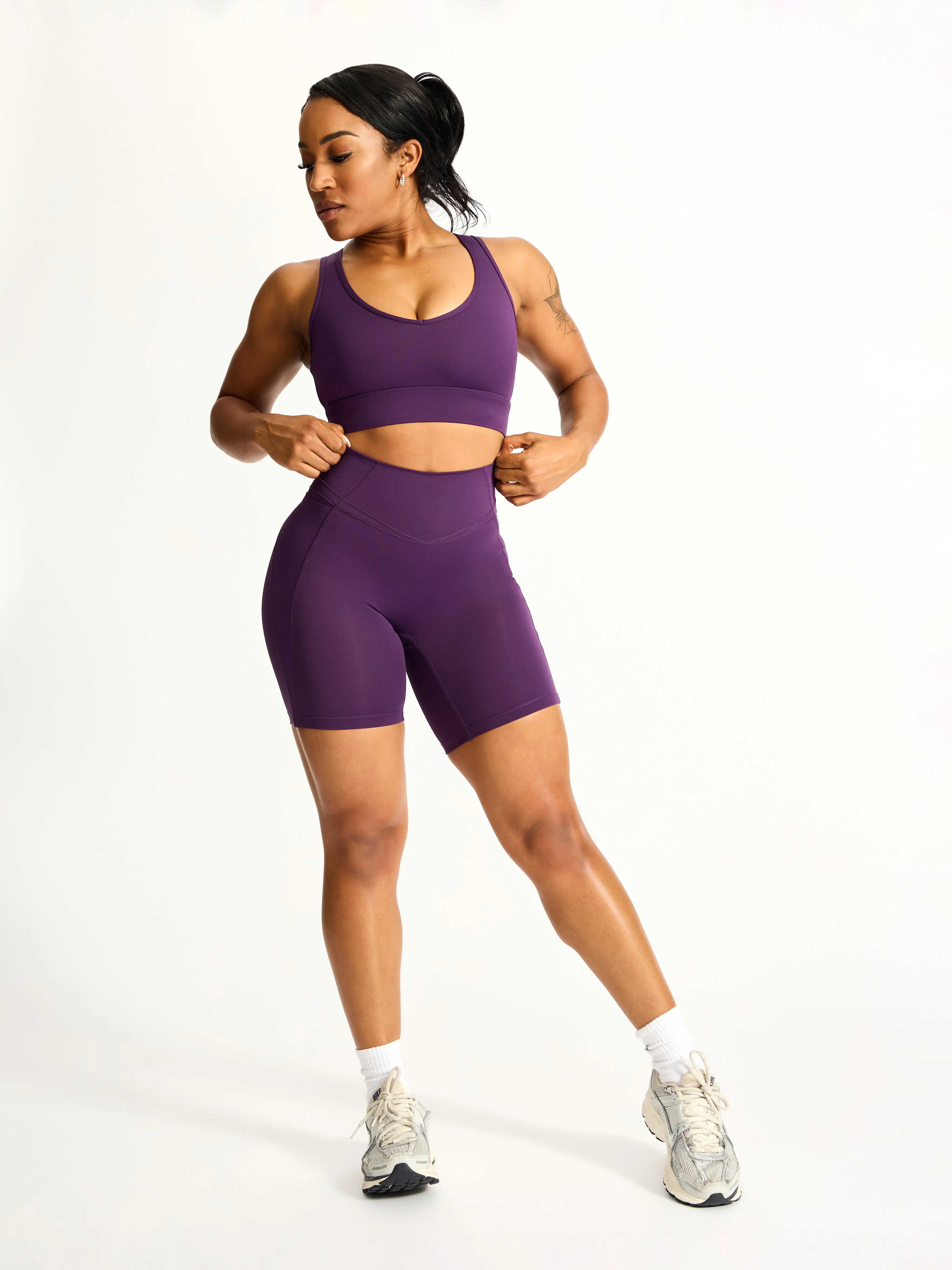 Everyday Airbrush Pocket Short 7" - Eggplant Purple sold by BuffBunny product image thumbnail 4