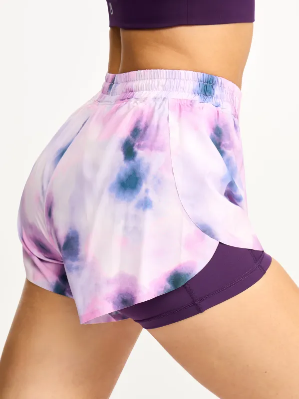 Flirty Flo Short Boyshort - Purple Swirl Print sold by BuffBunny