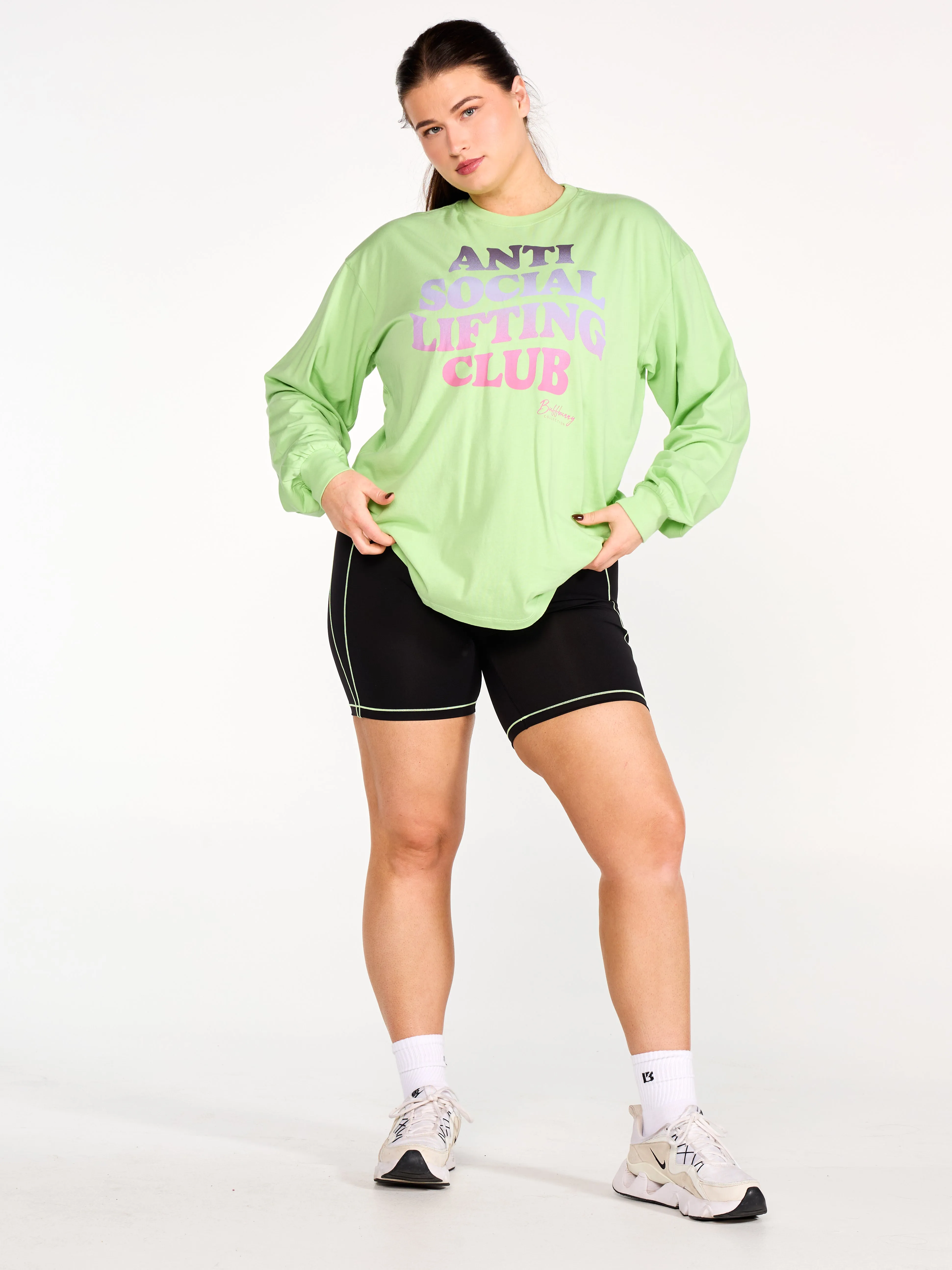 Social LS Tee - Lima Bean sold by BuffBunny product image thumbnail 2