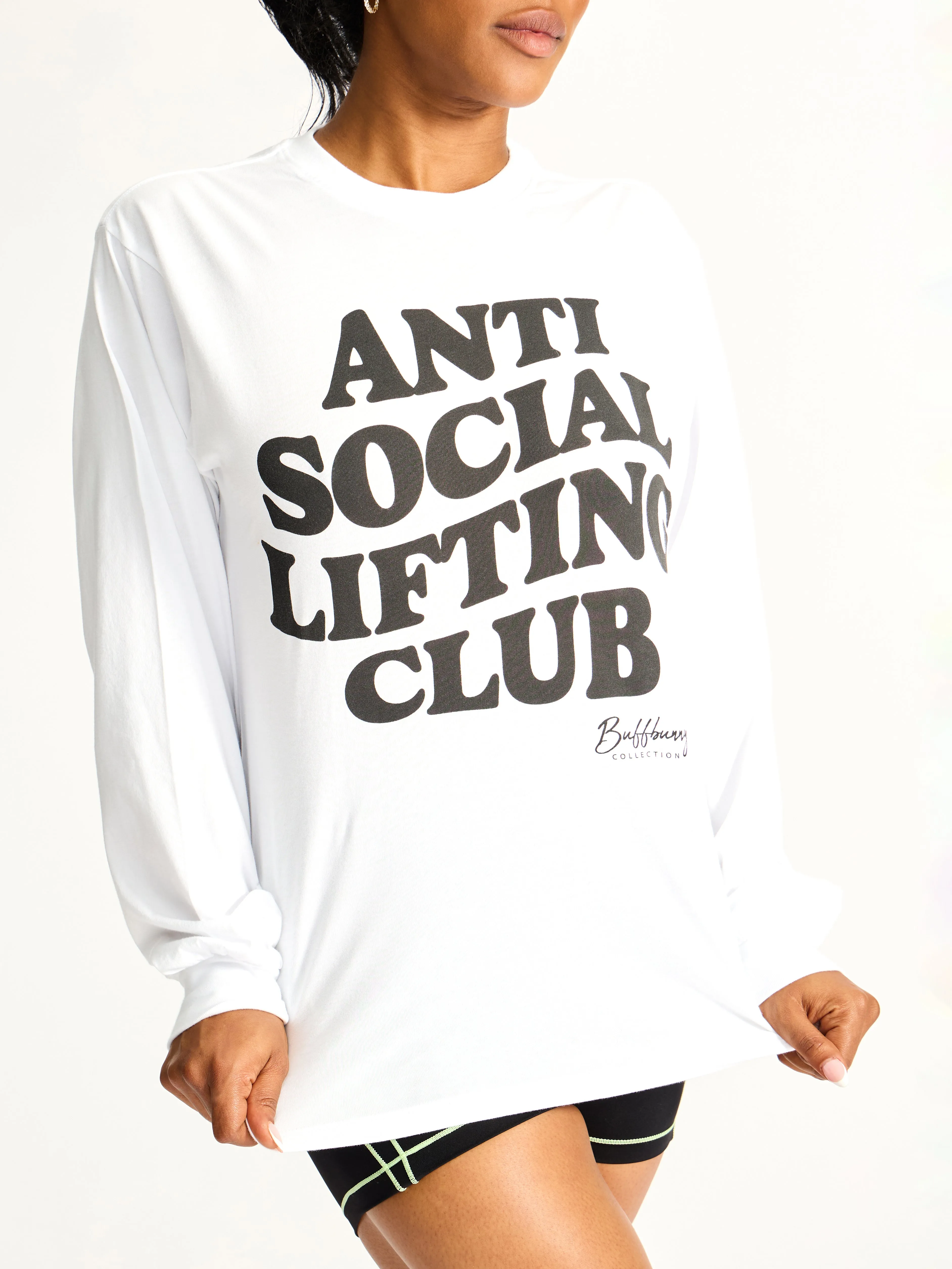 Social LS Tee - White sold by BuffBunny product image thumbnail 4