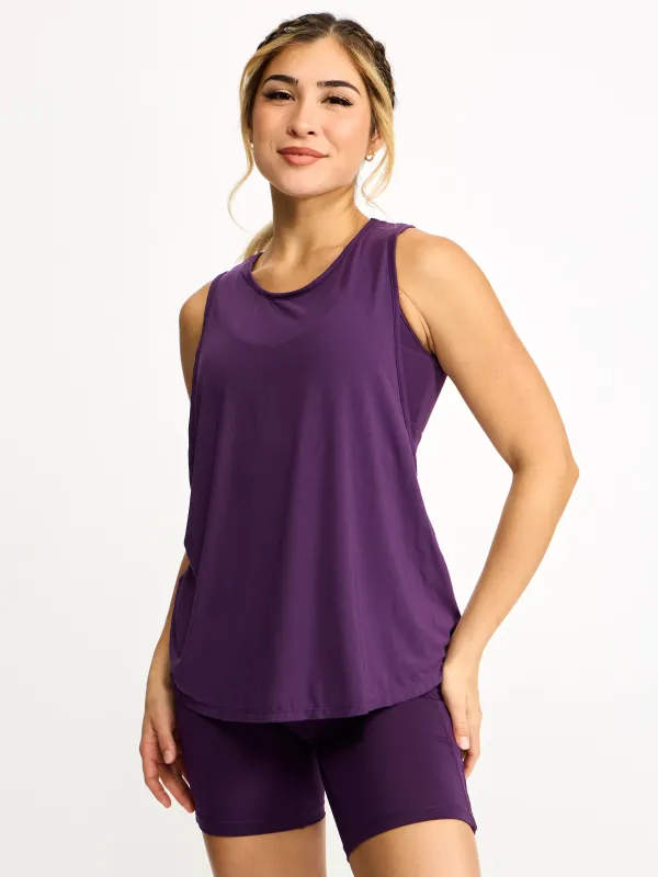 Halo Iris Tank - Eggplant Purple sold by BuffBunny