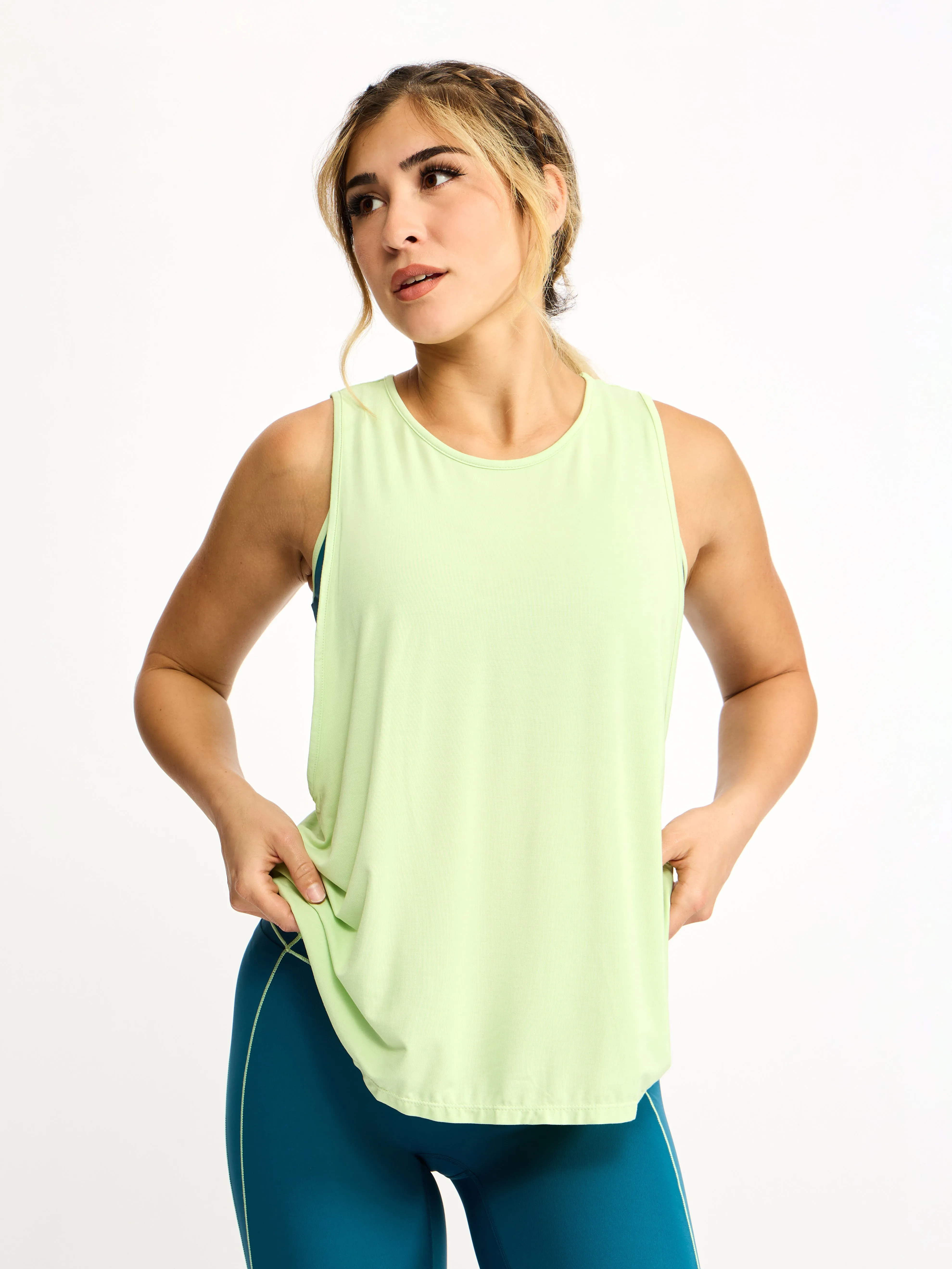 Halo Iris Tank - Lima Bean sold by BuffBunny