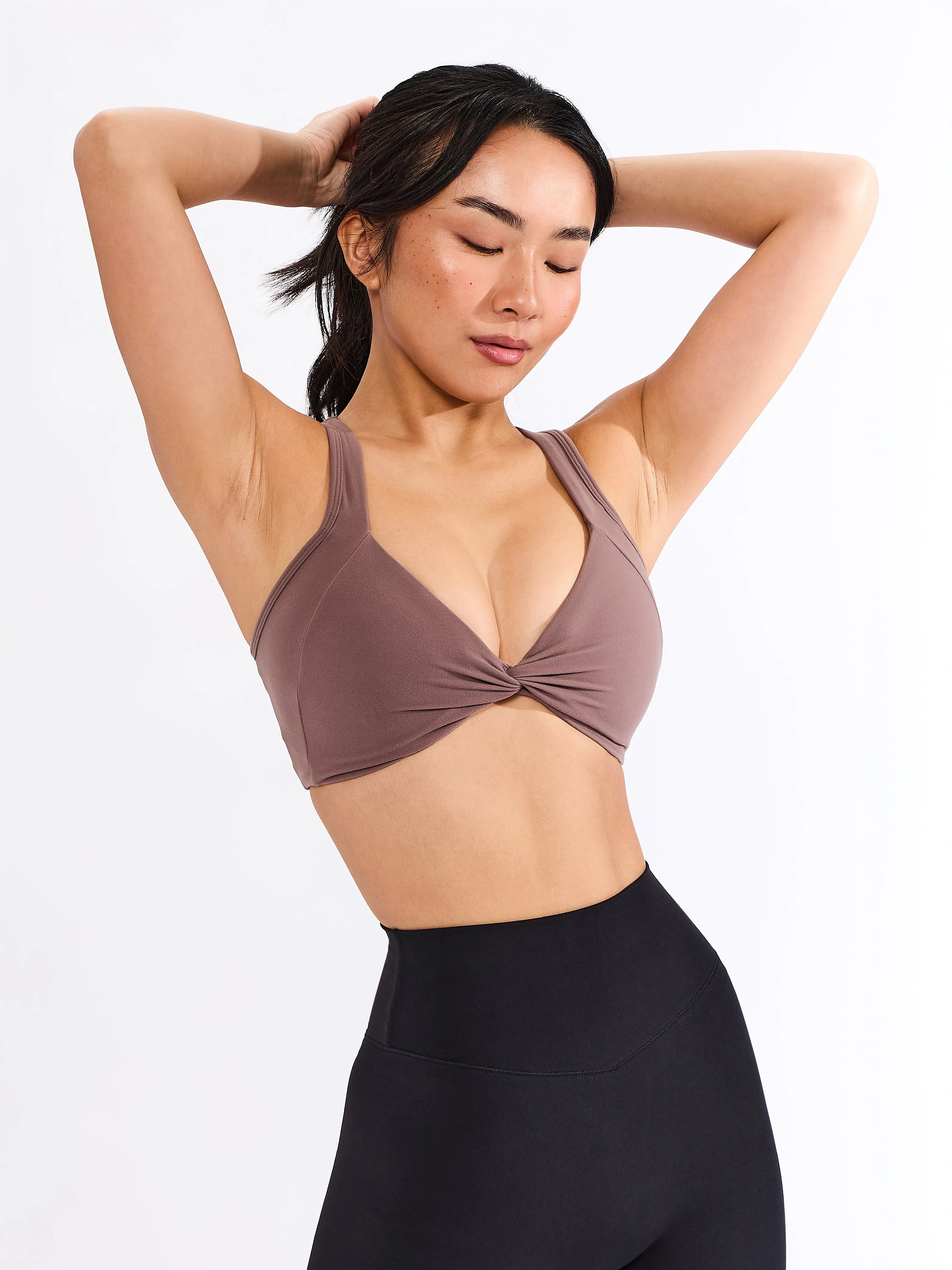 Twisted Curve Sports Bra - Mocha Berry sold by BuffBunny product image thumbnail 3