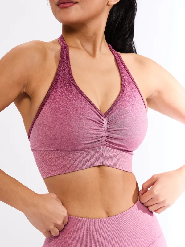 Halter Seamless Sports Bra - Empire Ombre sold by BuffBunny