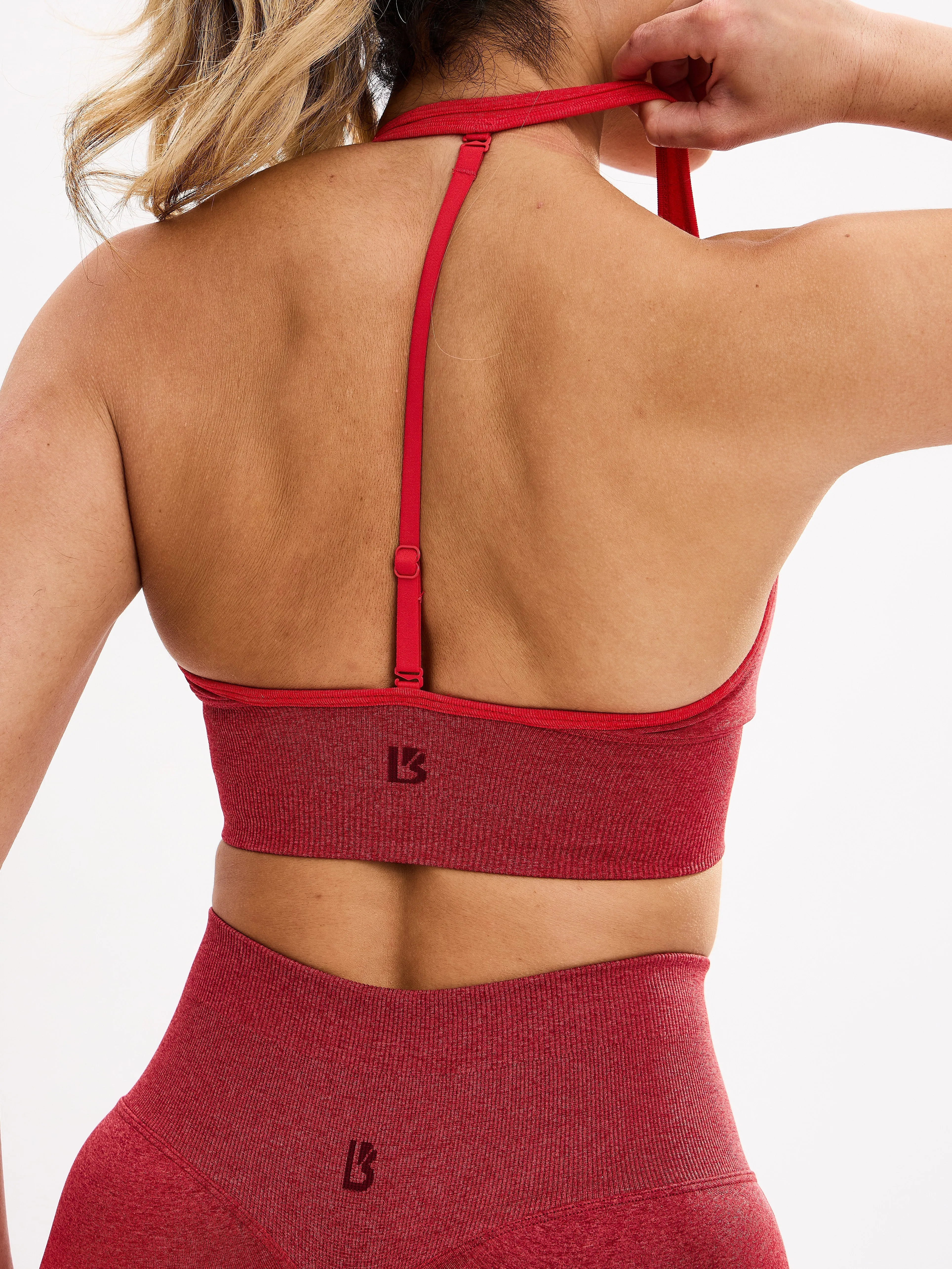 Halter Seamless Sports Bra - Red Ombre sold by BuffBunny product image thumbnail 2