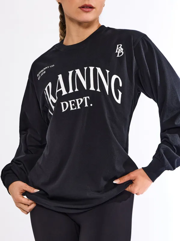 Training Long Sleeve Tee - Onyx Black sold by BuffBunny