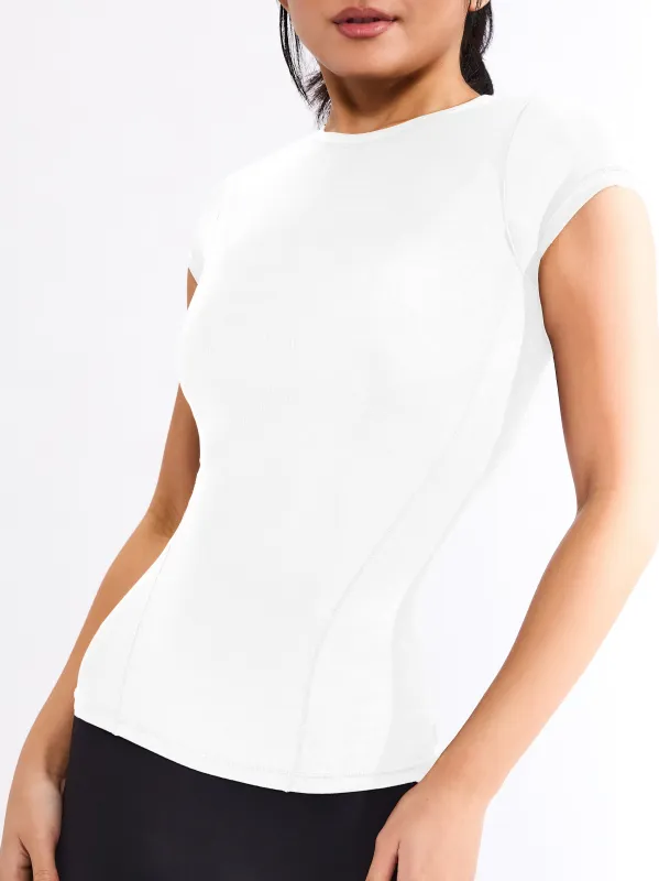 Halo Hip Tee - White made by BuffBunny