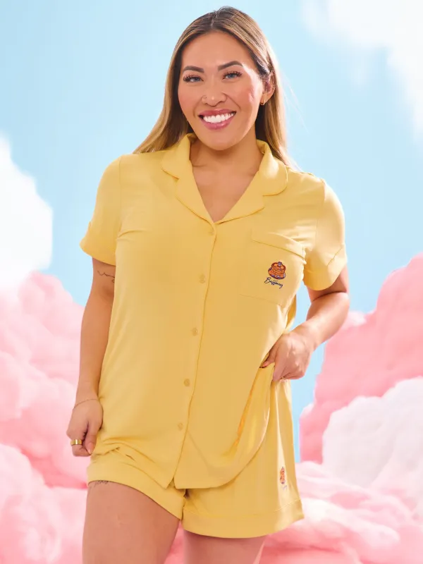 Pajama Shorts Set - Yellow sold by BuffBunny