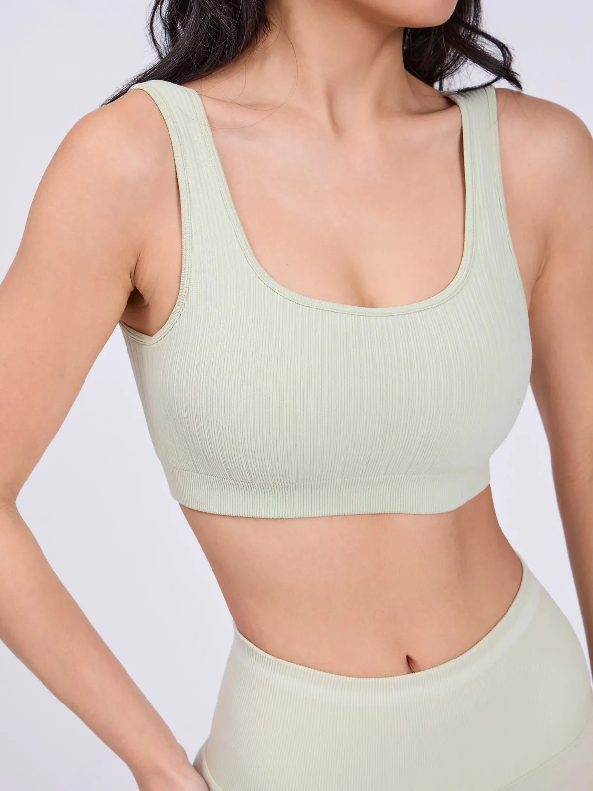 Scoop Seamless Sports Bra - Pistachio sold by BuffBunny