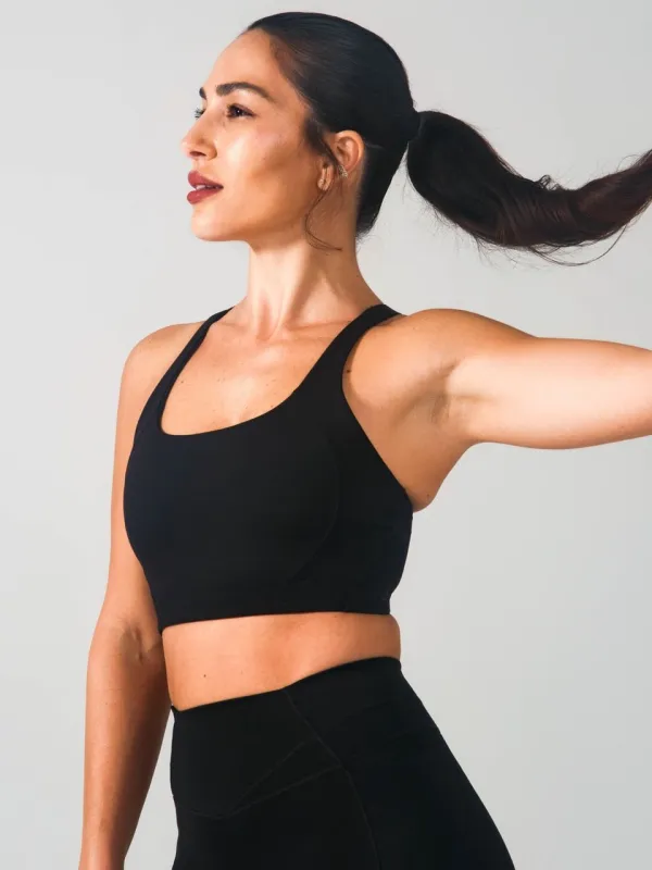 Airbrush Sports Bra - Onyx Black made by BuffBunny