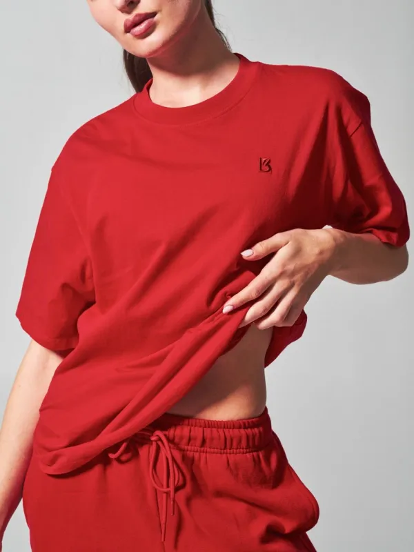Essential Short Sleeve Tee - Lipstick Red made by BuffBunny