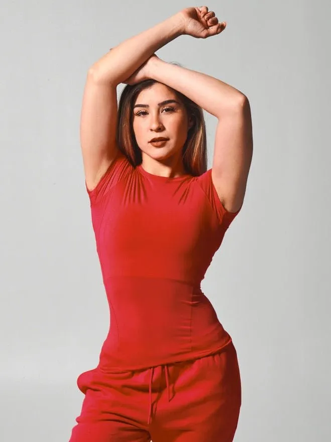 Halo Tee - Lipstick Red sold by BuffBunny