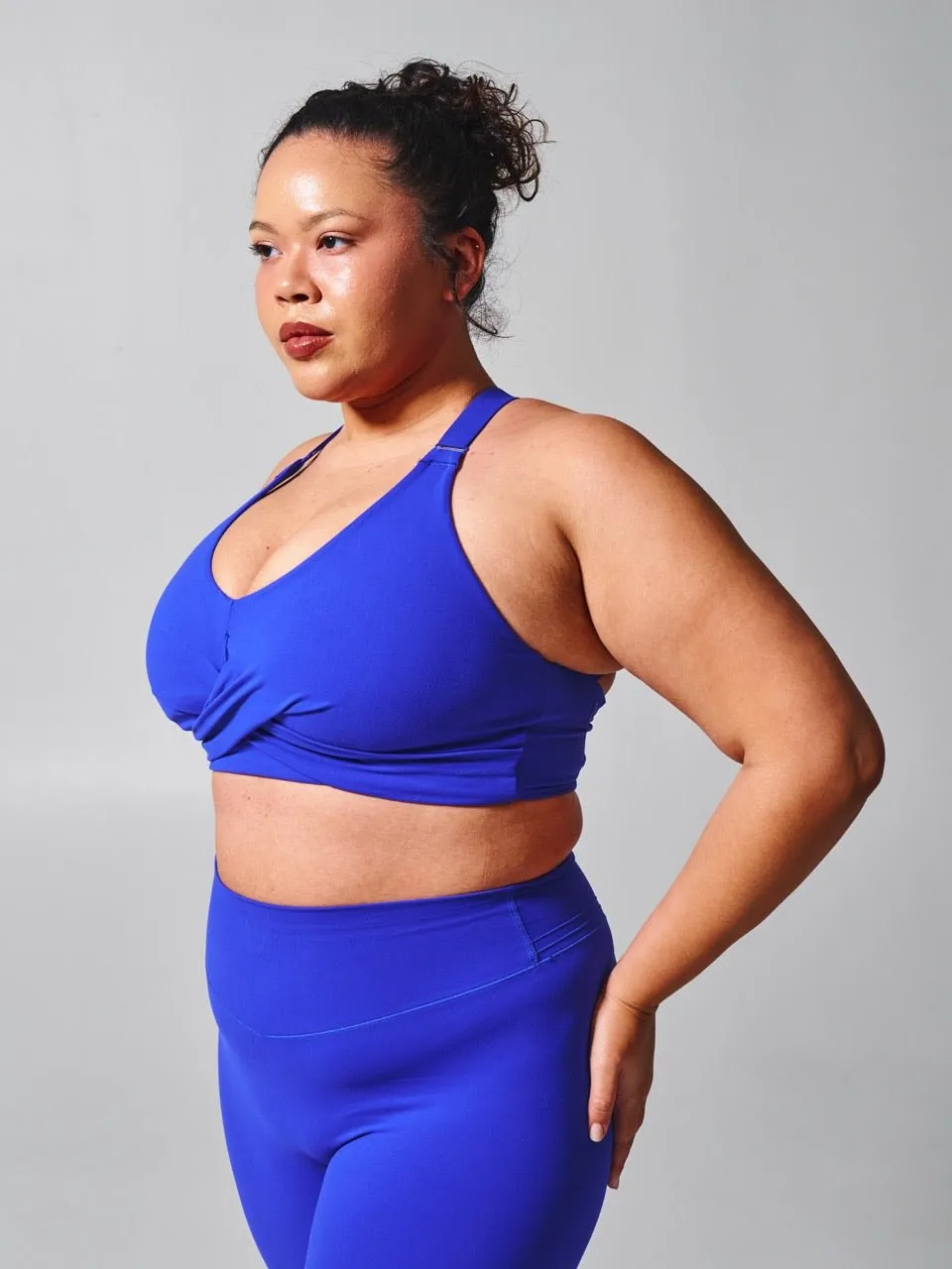 Candy Wrap Sports Bra - Rio Blue sold by BuffBunny product image thumbnail 3