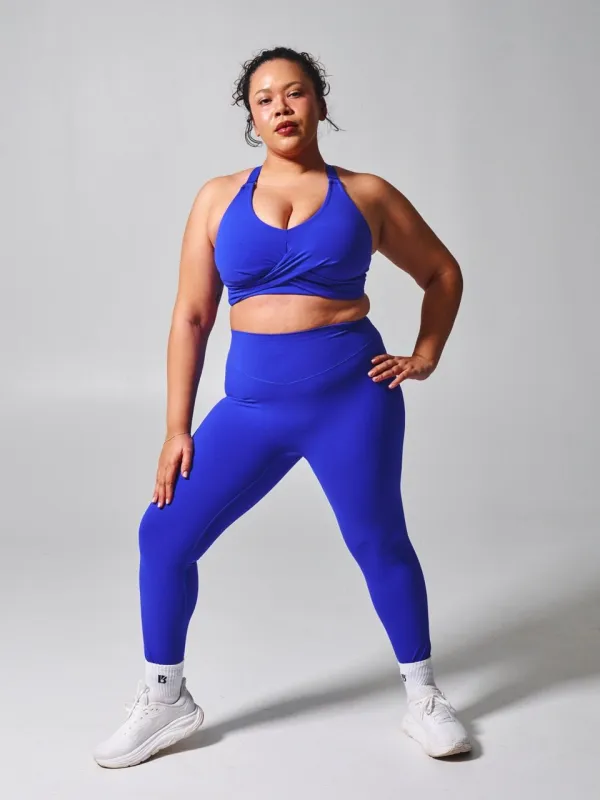 Candy Wrap Sports Bra - Rio Blue made by BuffBunny