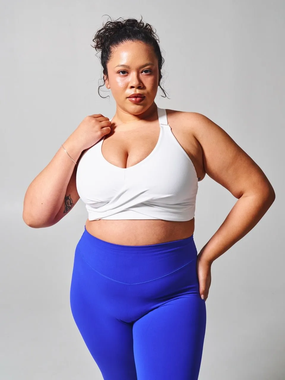 Candy Wrap Sports Bra - White sold by BuffBunny product image thumbnail 2