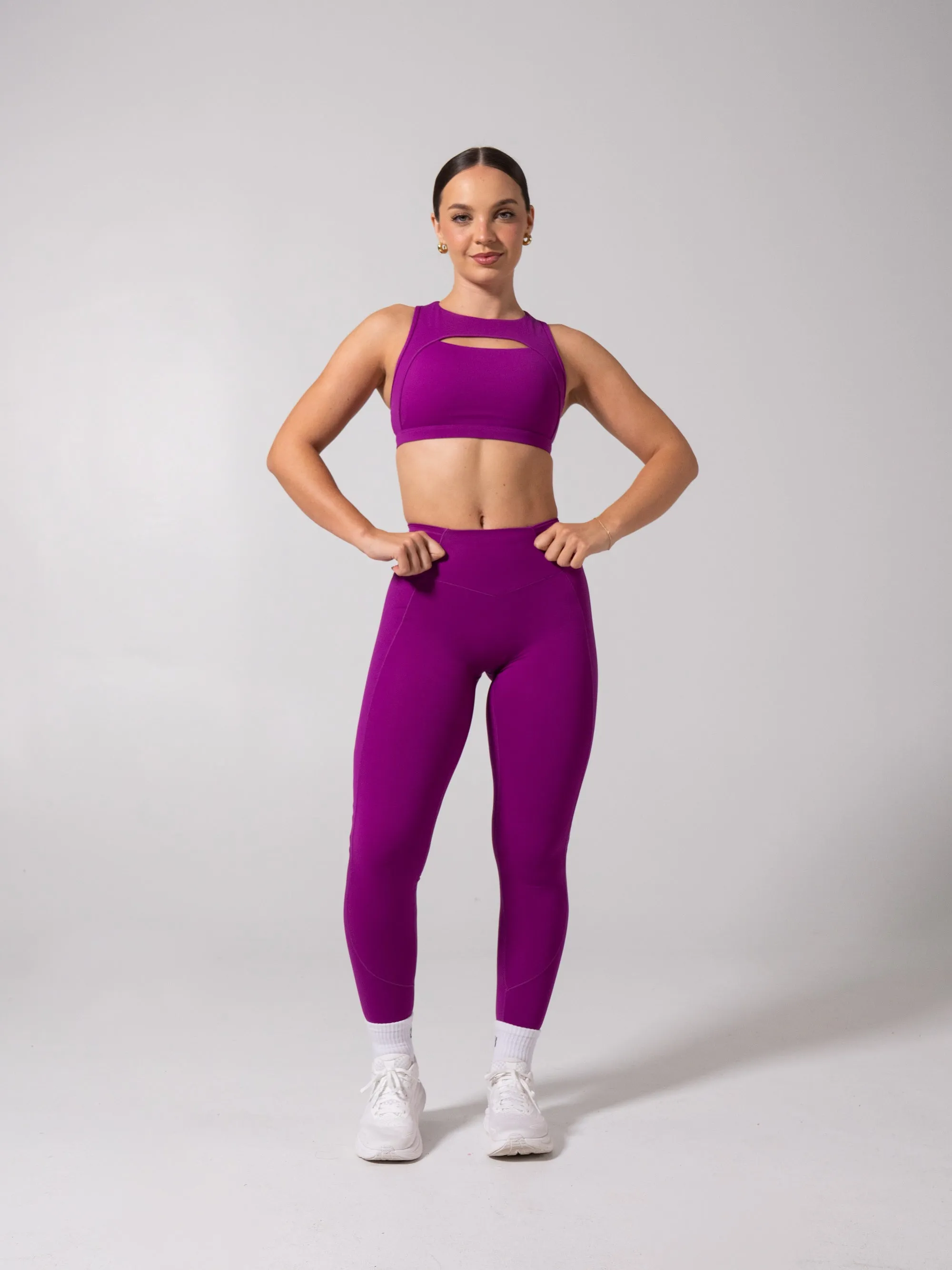 Airbrush Multi Pocket Legging - Grape Juice sold by BuffBunny product image thumbnail 2