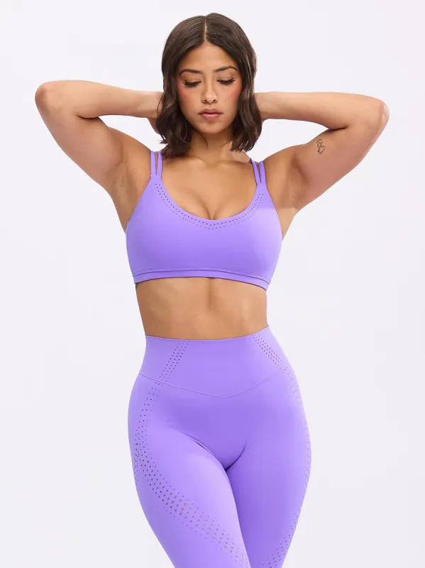 Airbrush Laser Sports Bra - Party Purple sold by BuffBunny