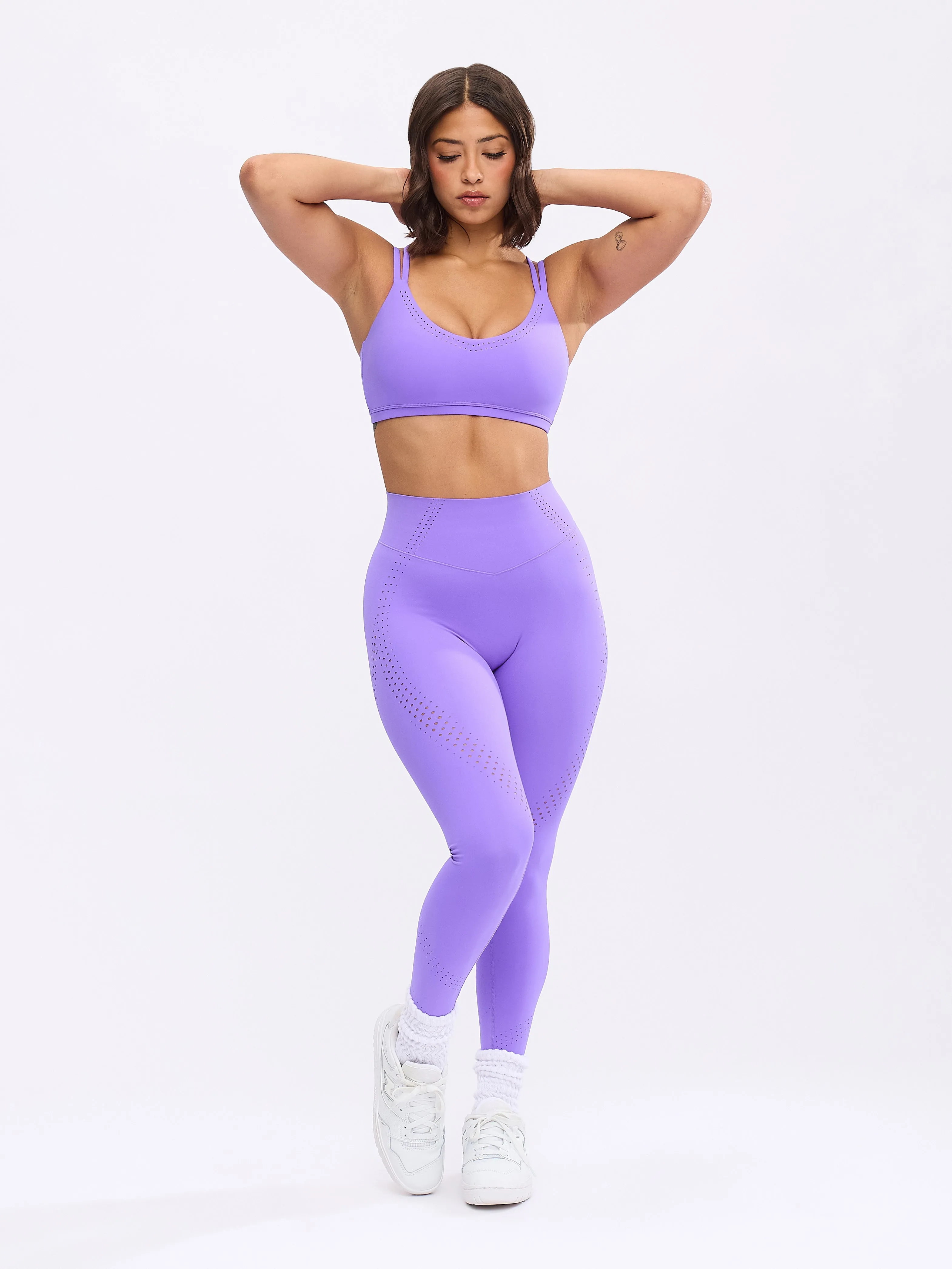 Airbrush Laser Sports Bra - Party Purple sold by BuffBunny product image thumbnail 3